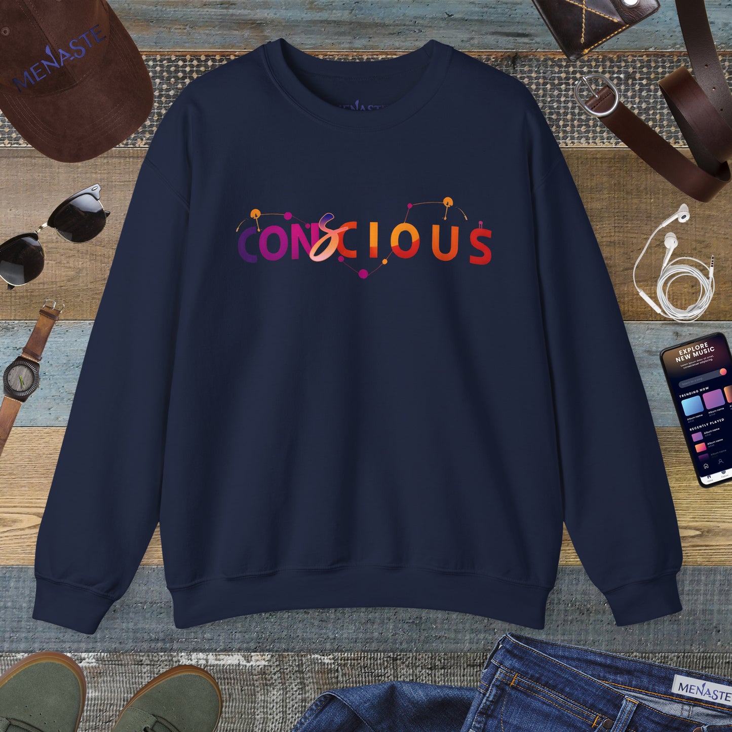 🌙✨ Menaste "CONSCIOUS" Sweatshirt
