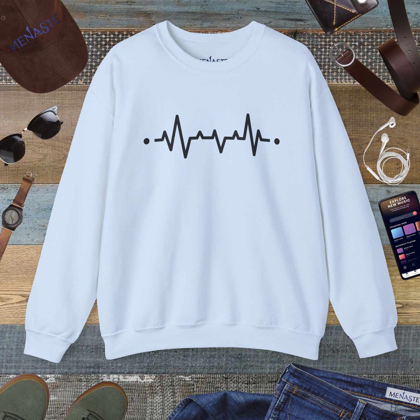 🜂 “The Line Between Worlds” — Menaste Presence Sweatshirt