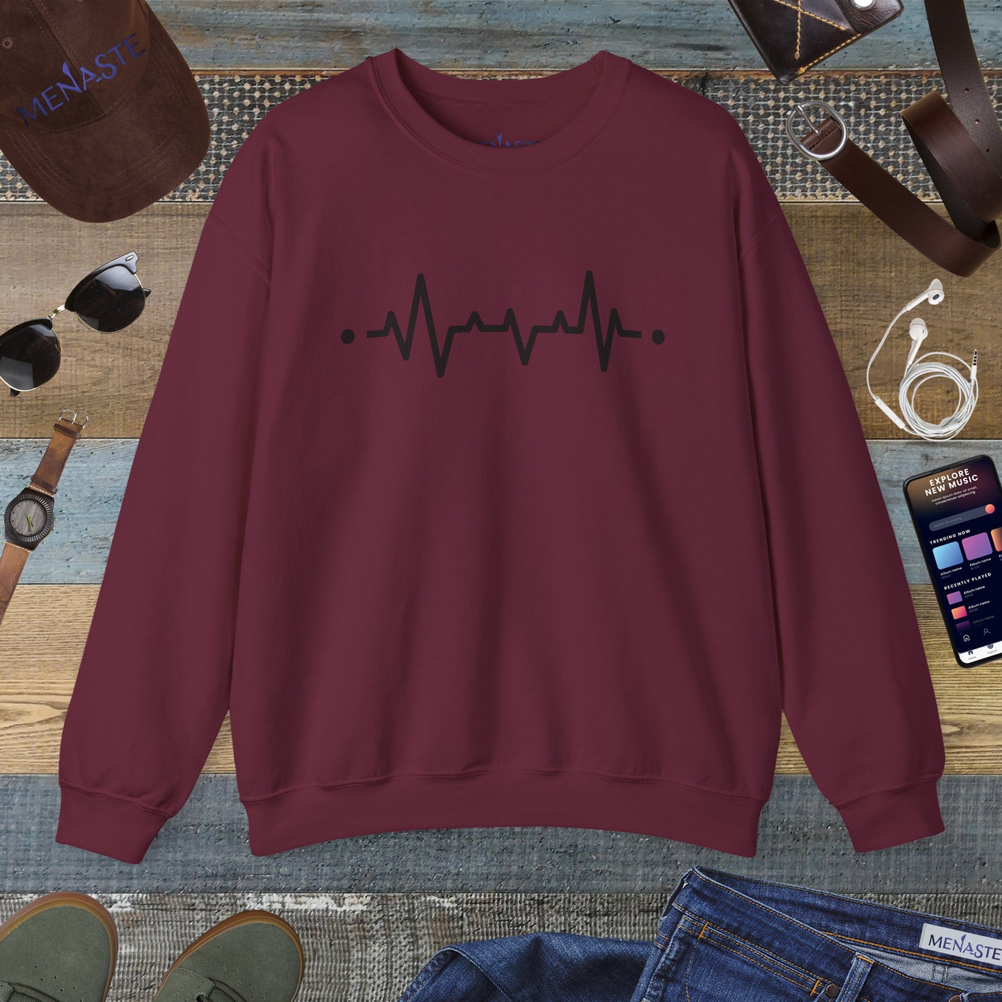 🜂 “The Line Between Worlds” — Menaste Presence Sweatshirt