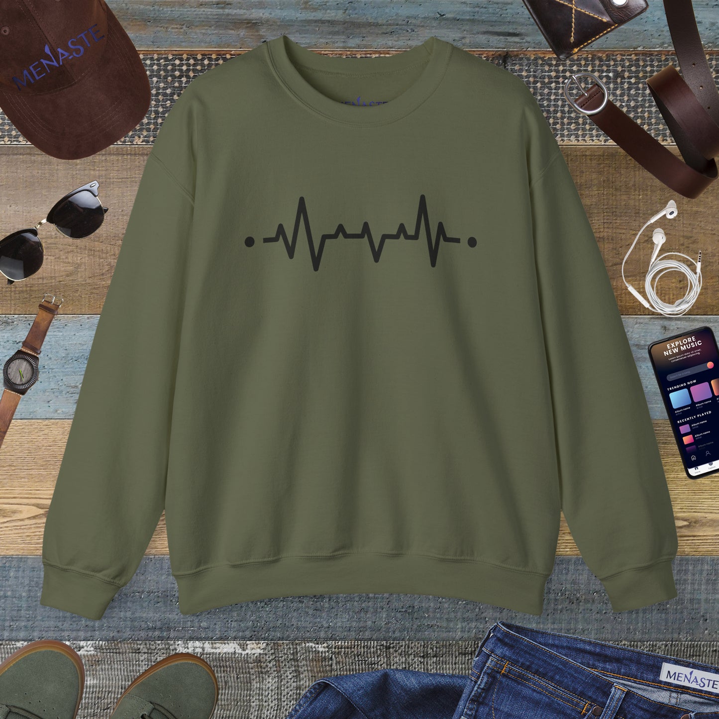 🜂 “The Line Between Worlds” — Menaste Presence Sweatshirt