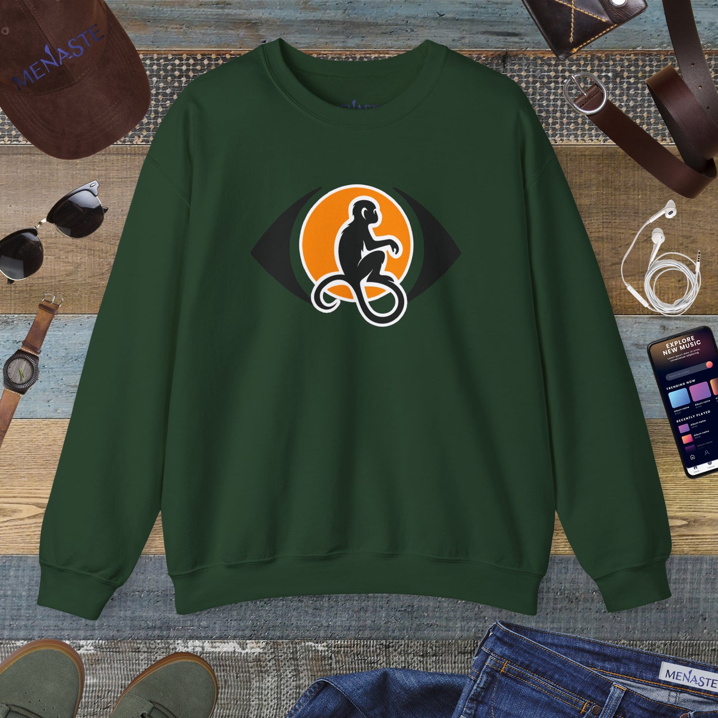 🌑 THE THREE STATES OF MIND — Menaste Symbolic Crewneck