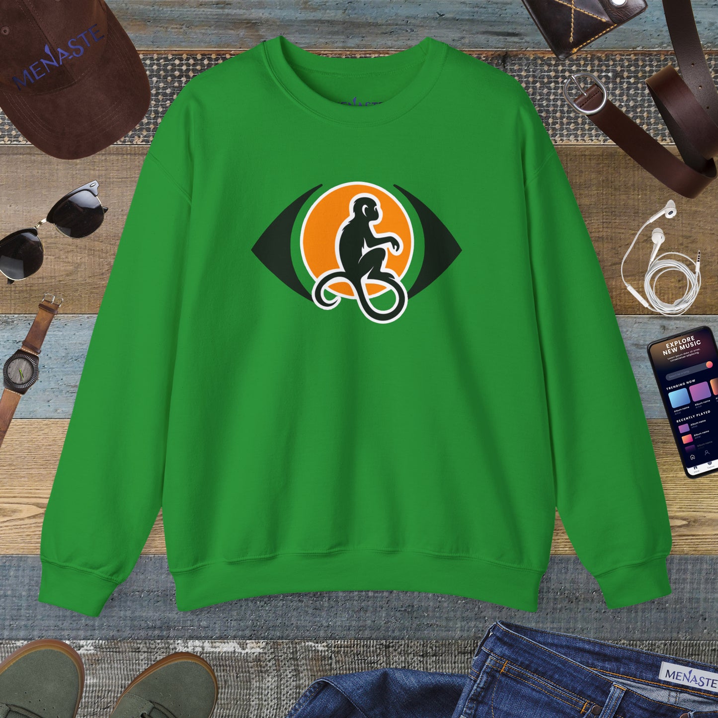 🌑 THE THREE STATES OF MIND — Menaste Symbolic Crewneck