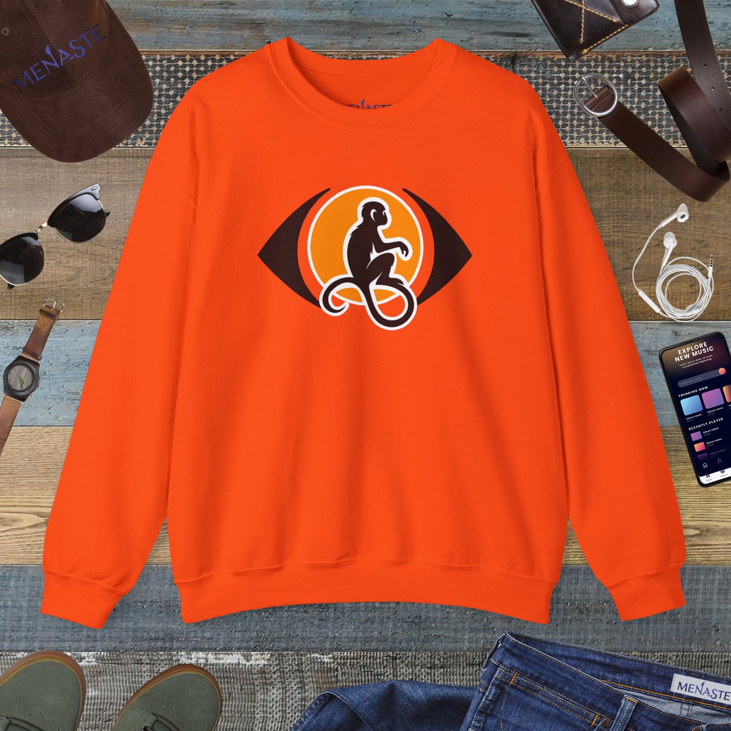 🌑 THE THREE STATES OF MIND — Menaste Symbolic Crewneck