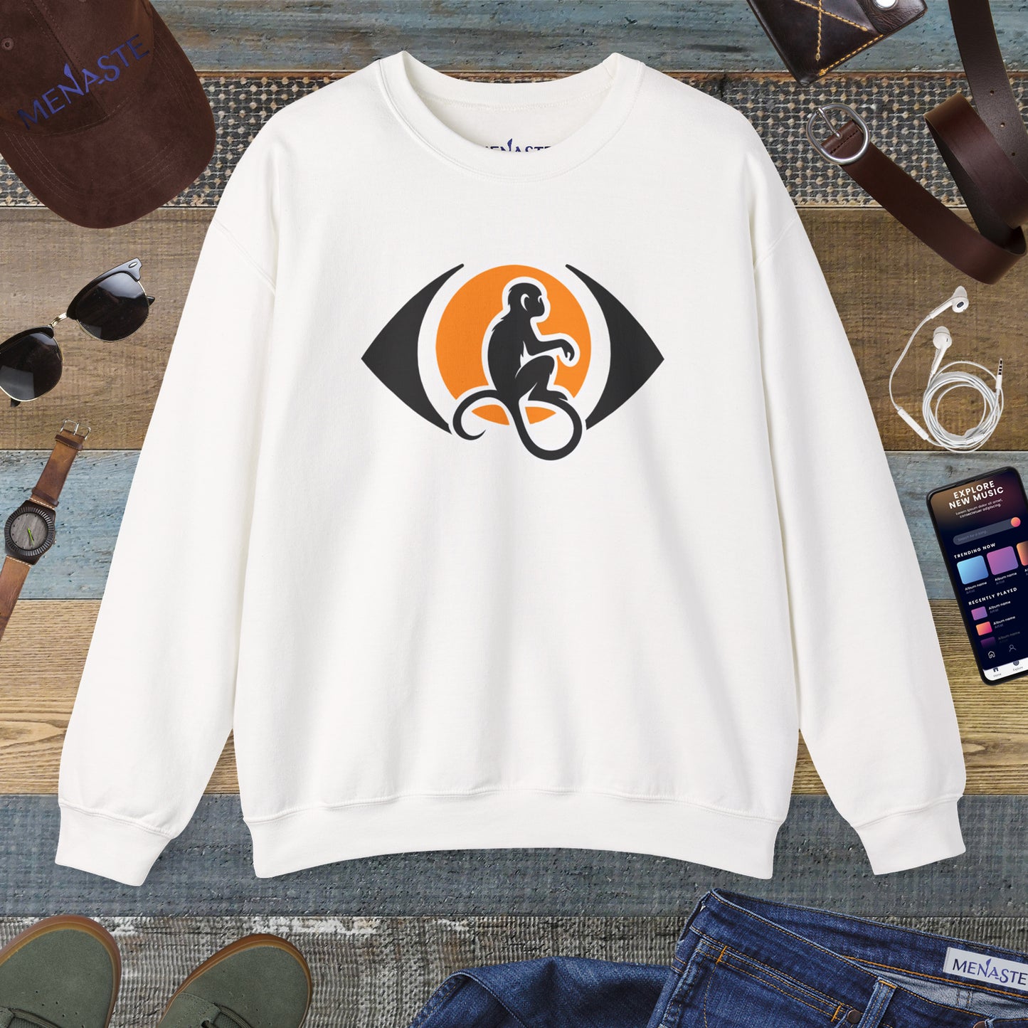 🌑 THE THREE STATES OF MIND — Menaste Symbolic Crewneck