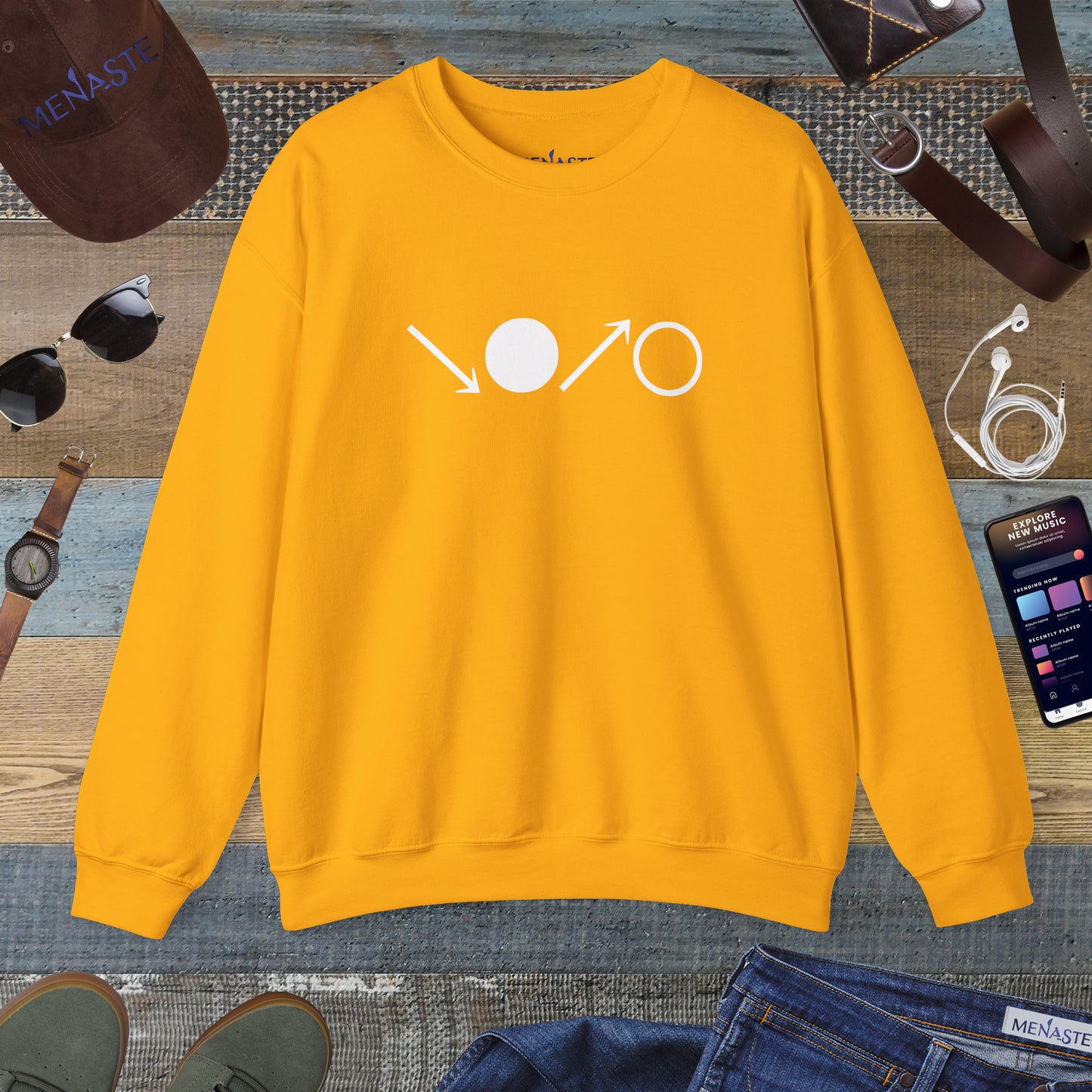 ↘•↗○ “The Breath Cycle” — Menaste Crewneck Sweatshirt