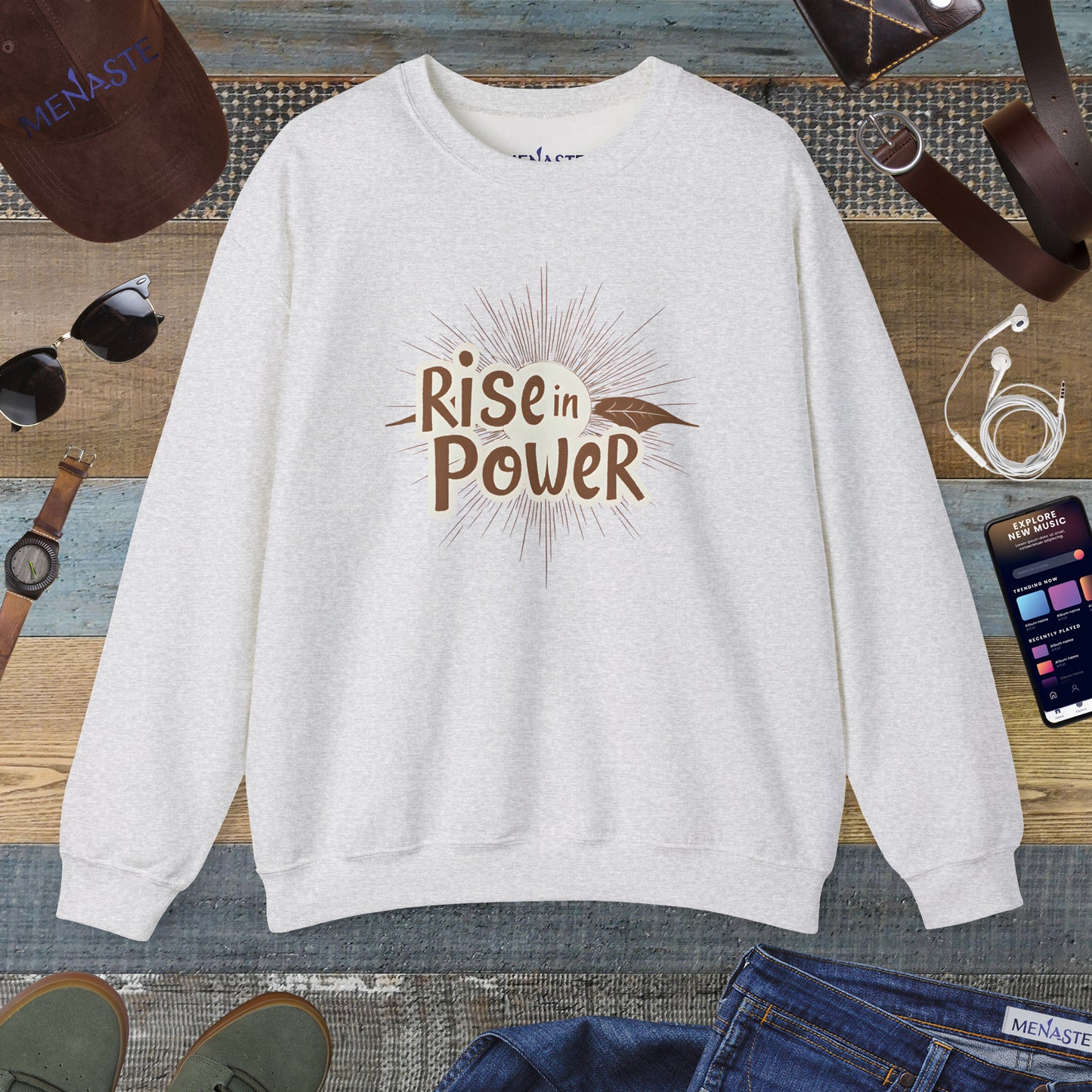 🔥 RISE IN POWER — Menaste Crewneck Sweatshirt