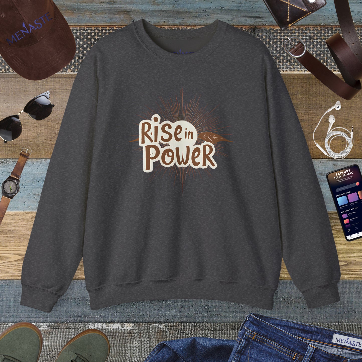 🔥 RISE IN POWER — Menaste Crewneck Sweatshirt