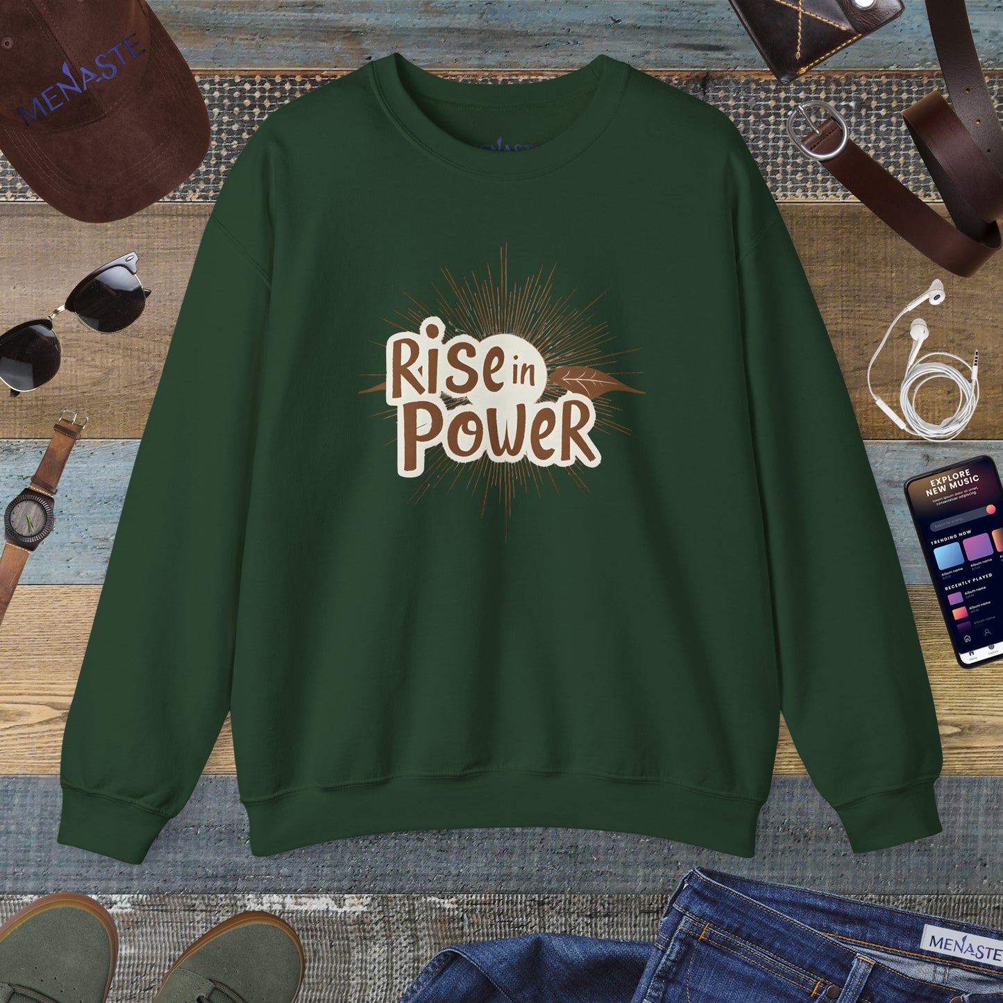 🔥 RISE IN POWER — Menaste Crewneck Sweatshirt