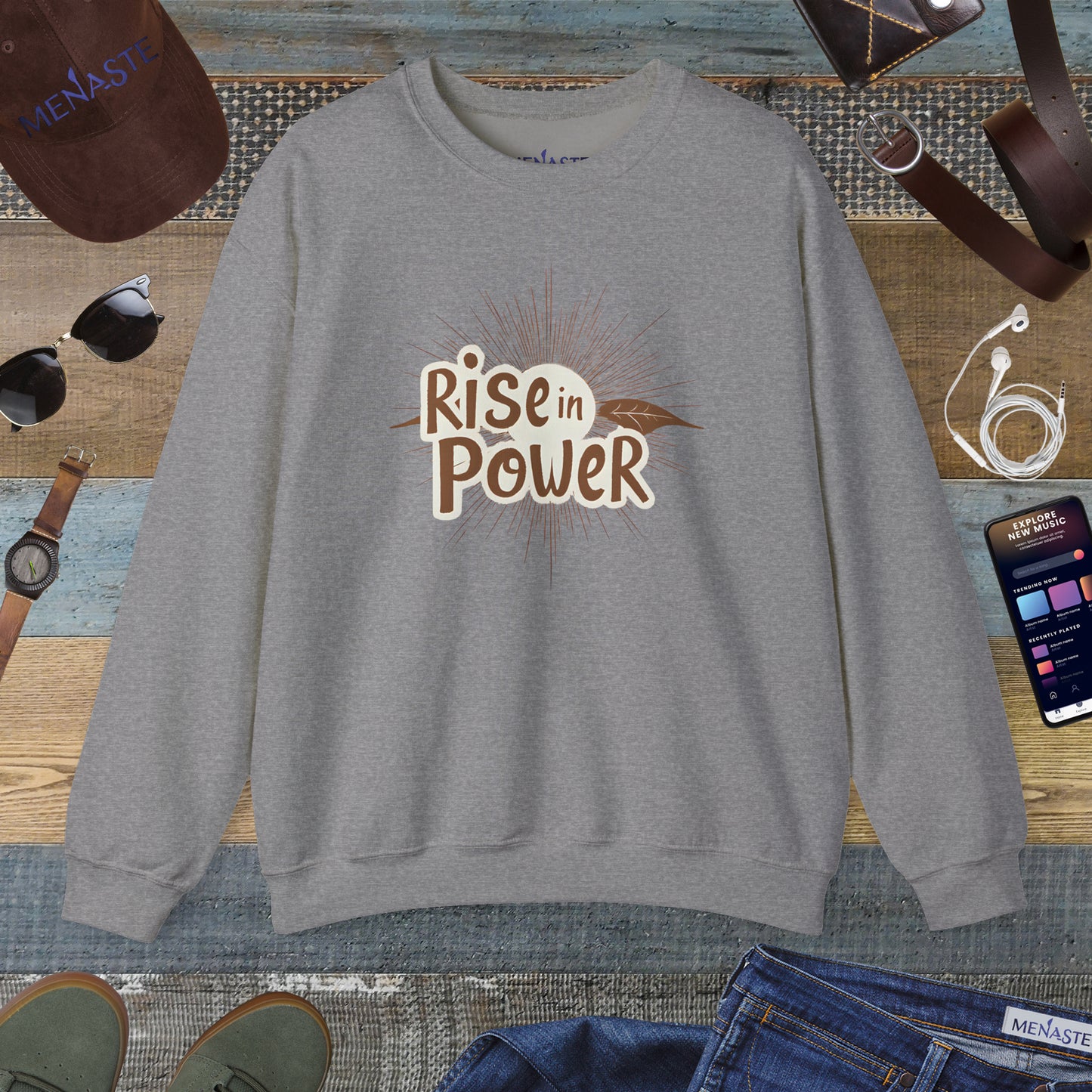🔥 RISE IN POWER — Menaste Crewneck Sweatshirt