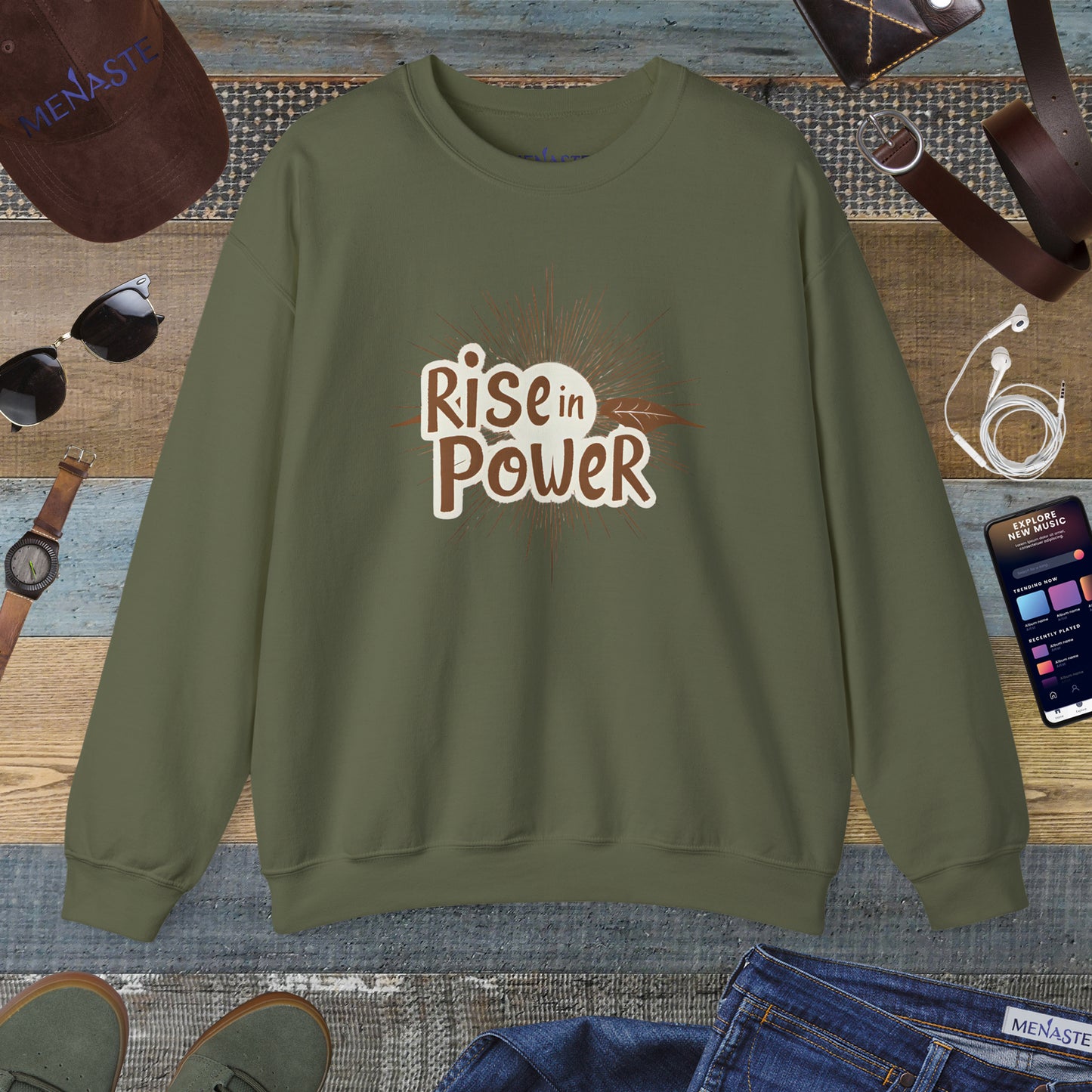 🔥 RISE IN POWER — Menaste Crewneck Sweatshirt