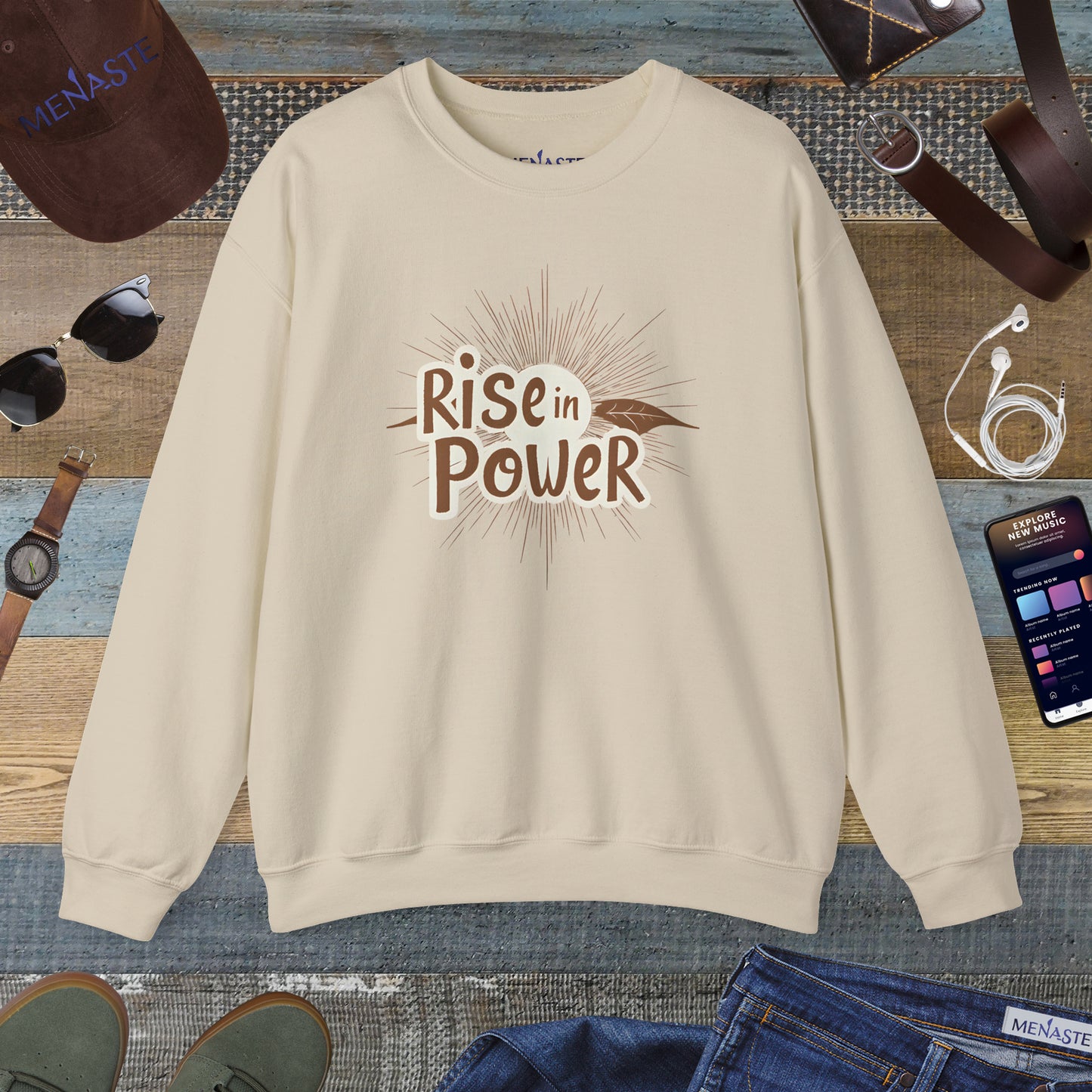 🔥 RISE IN POWER — Menaste Crewneck Sweatshirt