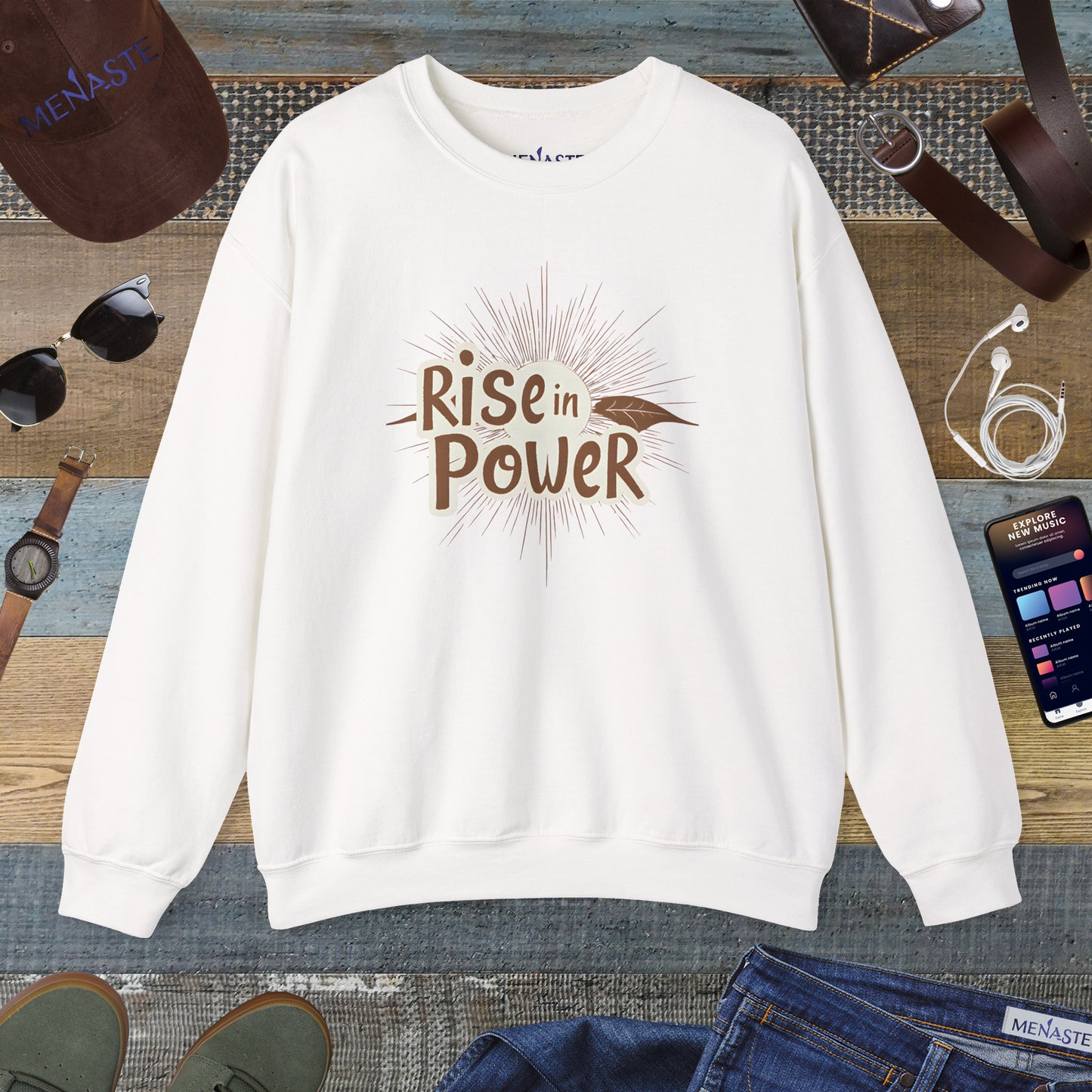 🔥 RISE IN POWER — Menaste Crewneck Sweatshirt