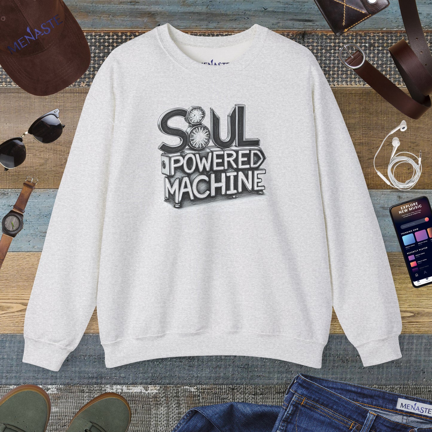 ⚙️ Menaste “Soul Powered Machine” Sweatshirt