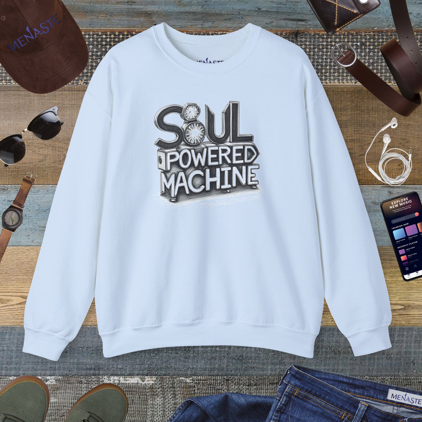 ⚙️ Menaste “Soul Powered Machine” Sweatshirt