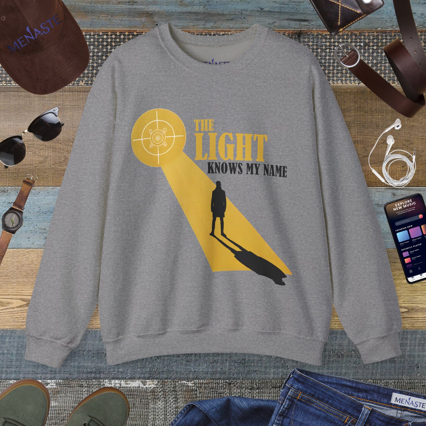 ☀️ Menaste "THE LIGHT KNOWS MY NAME" — Awakening Sweatshirt
