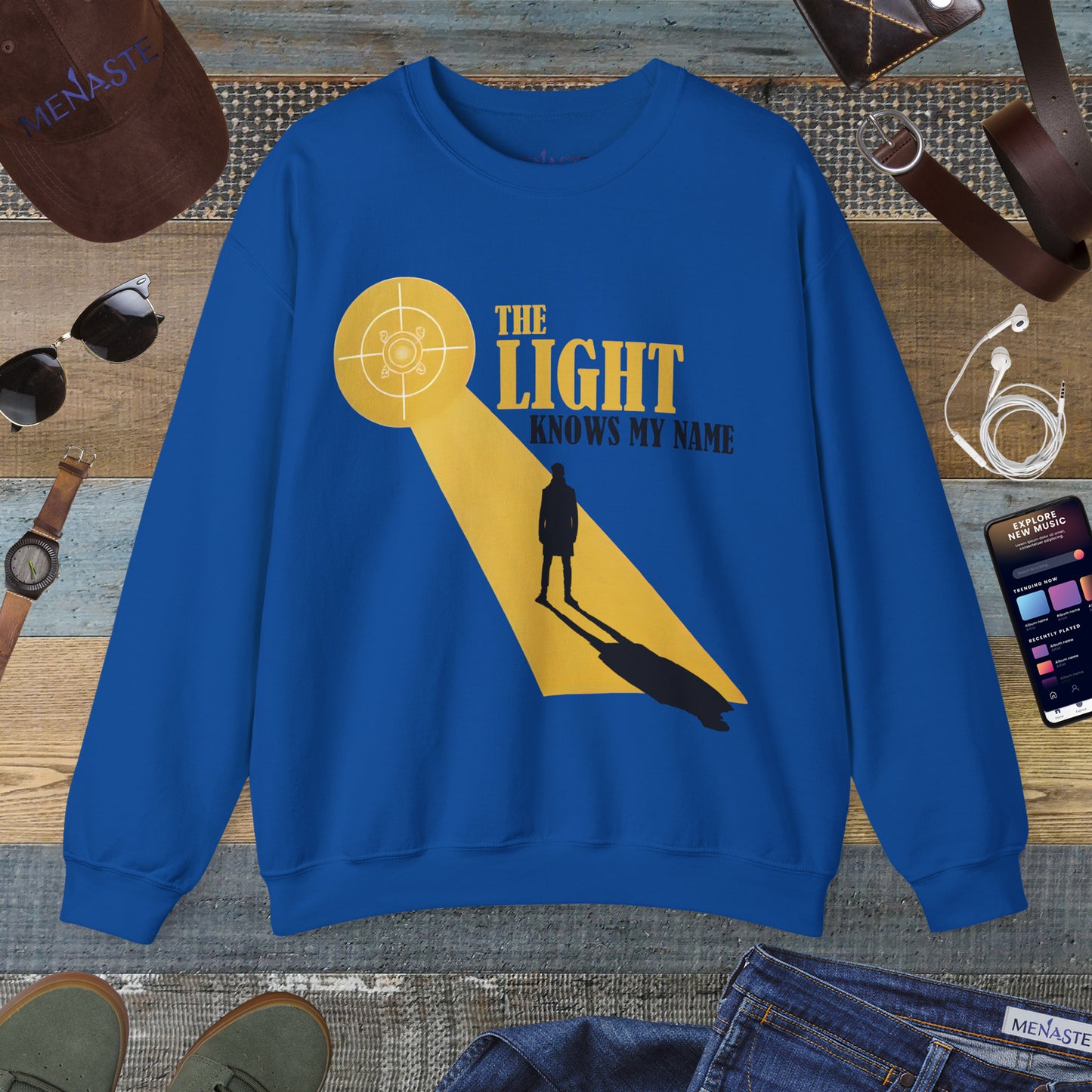 ☀️ Menaste "THE LIGHT KNOWS MY NAME" — Awakening Sweatshirt