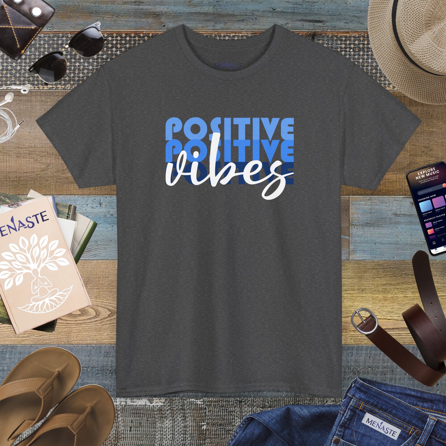⚡ POSITIVE FREQUENCY — Menaste™ T-Shirt