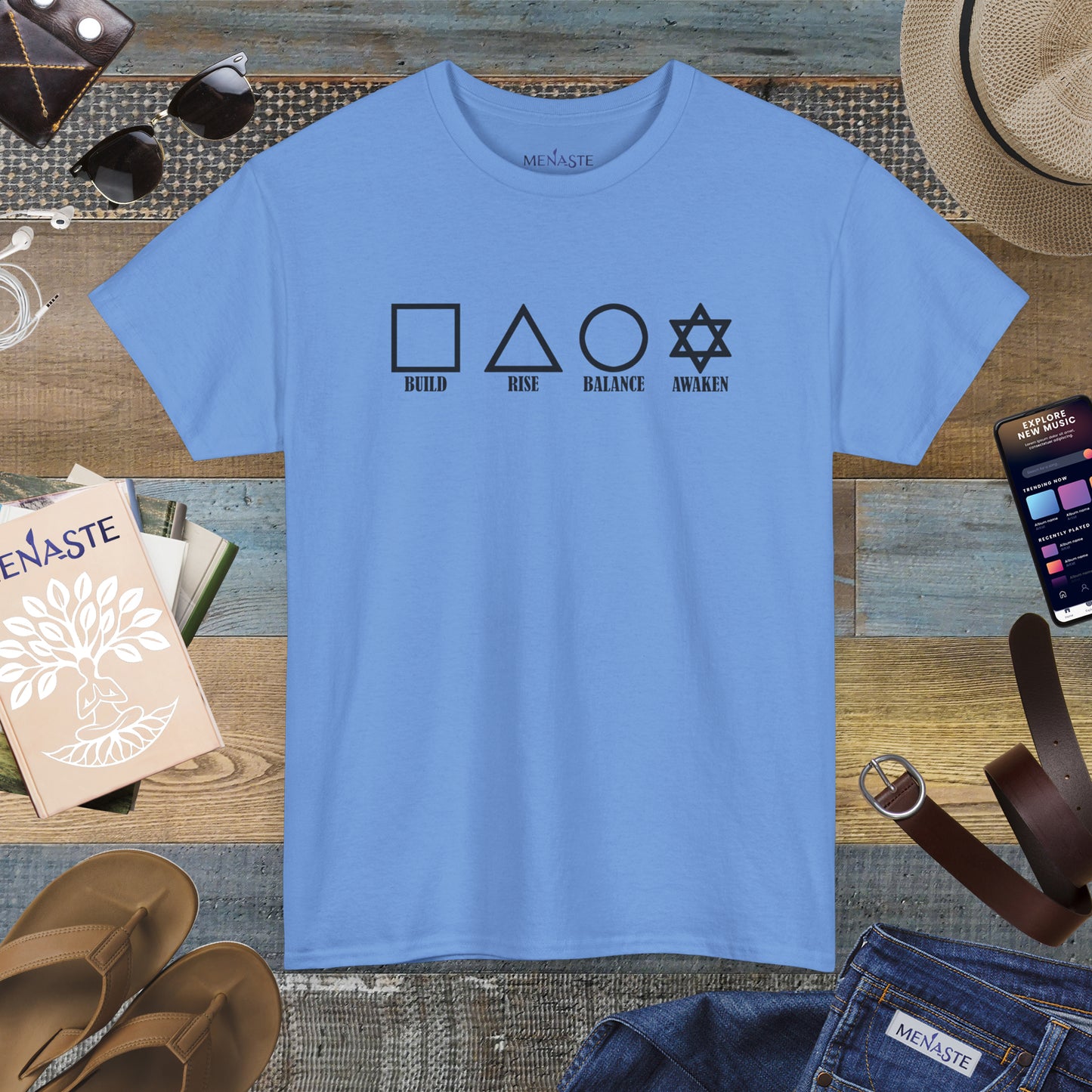 🌑🖤 THE FOUR PILLARS OF THE MASCULINE — Menaste T-Shirt