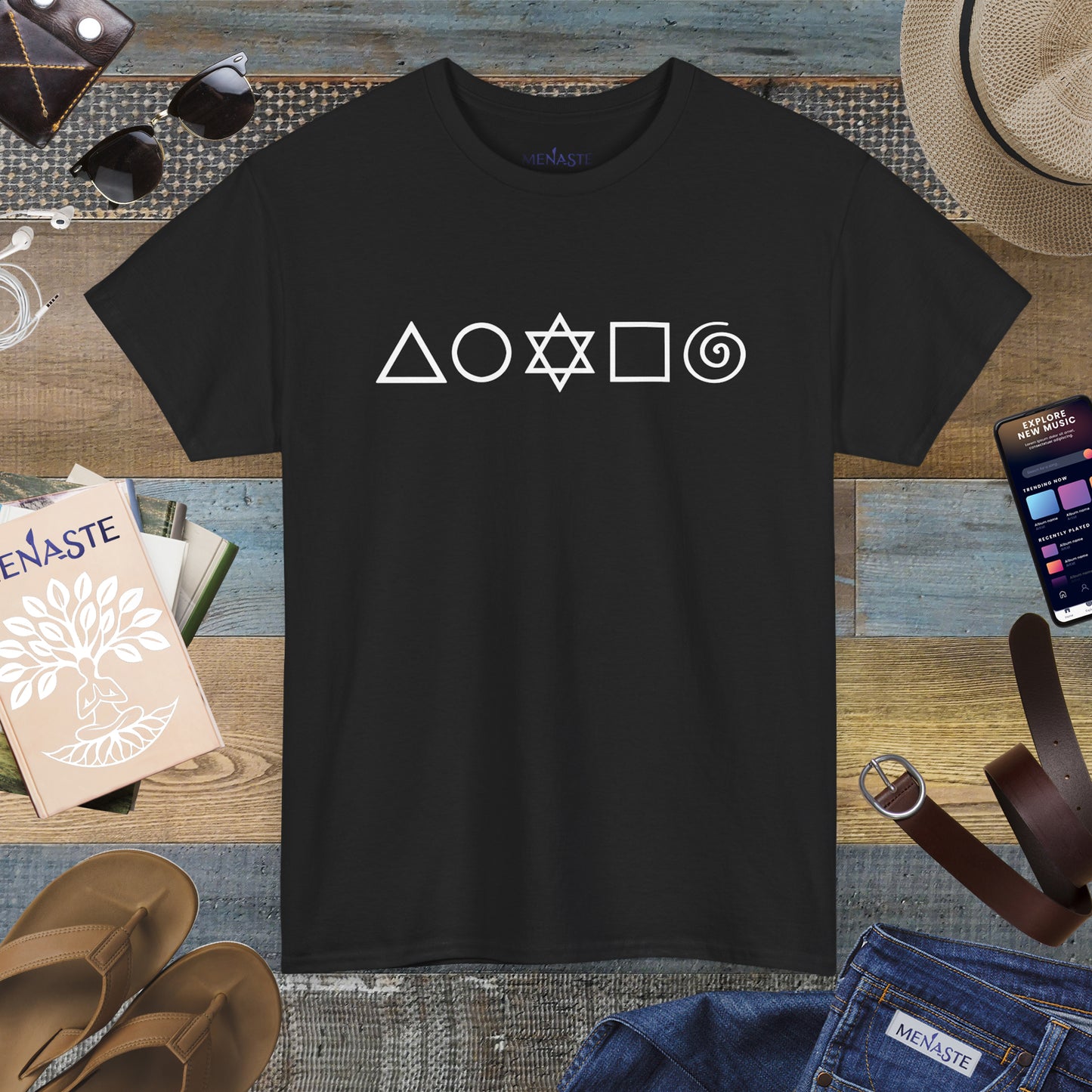 🜂🌑🜁 THE FIVE ELEMENTS — Menaste Signature Tee