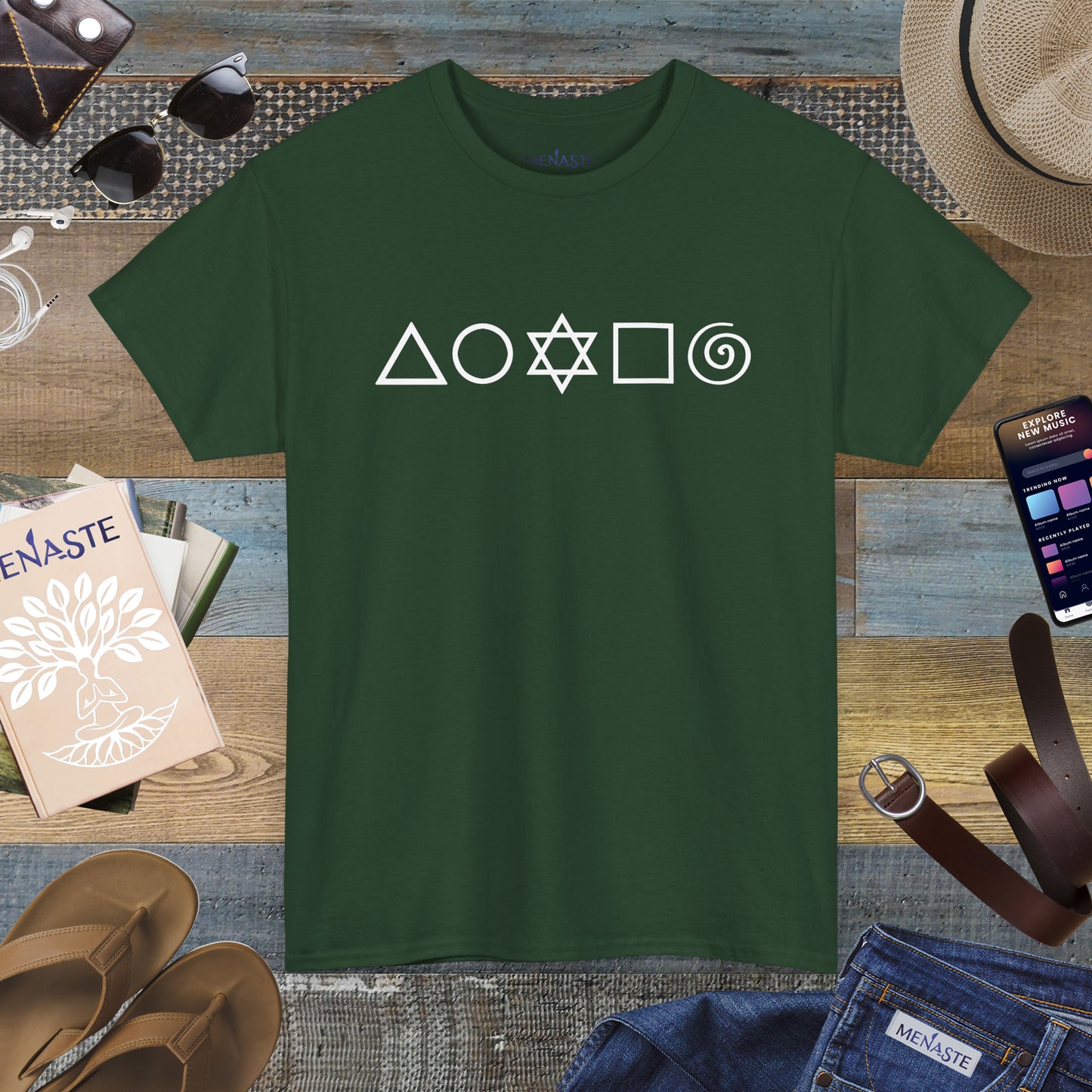 🜂🌑🜁 THE FIVE ELEMENTS — Menaste Signature Tee