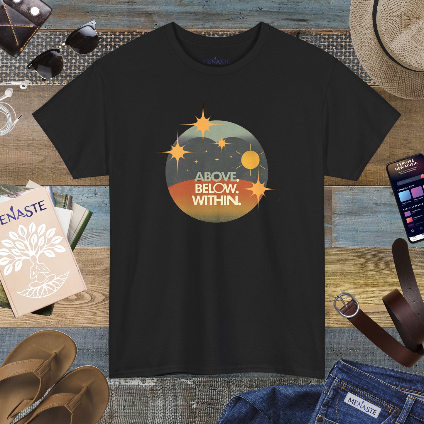 🌄 “Above. Below. Within.” — Menaste Presence Tee