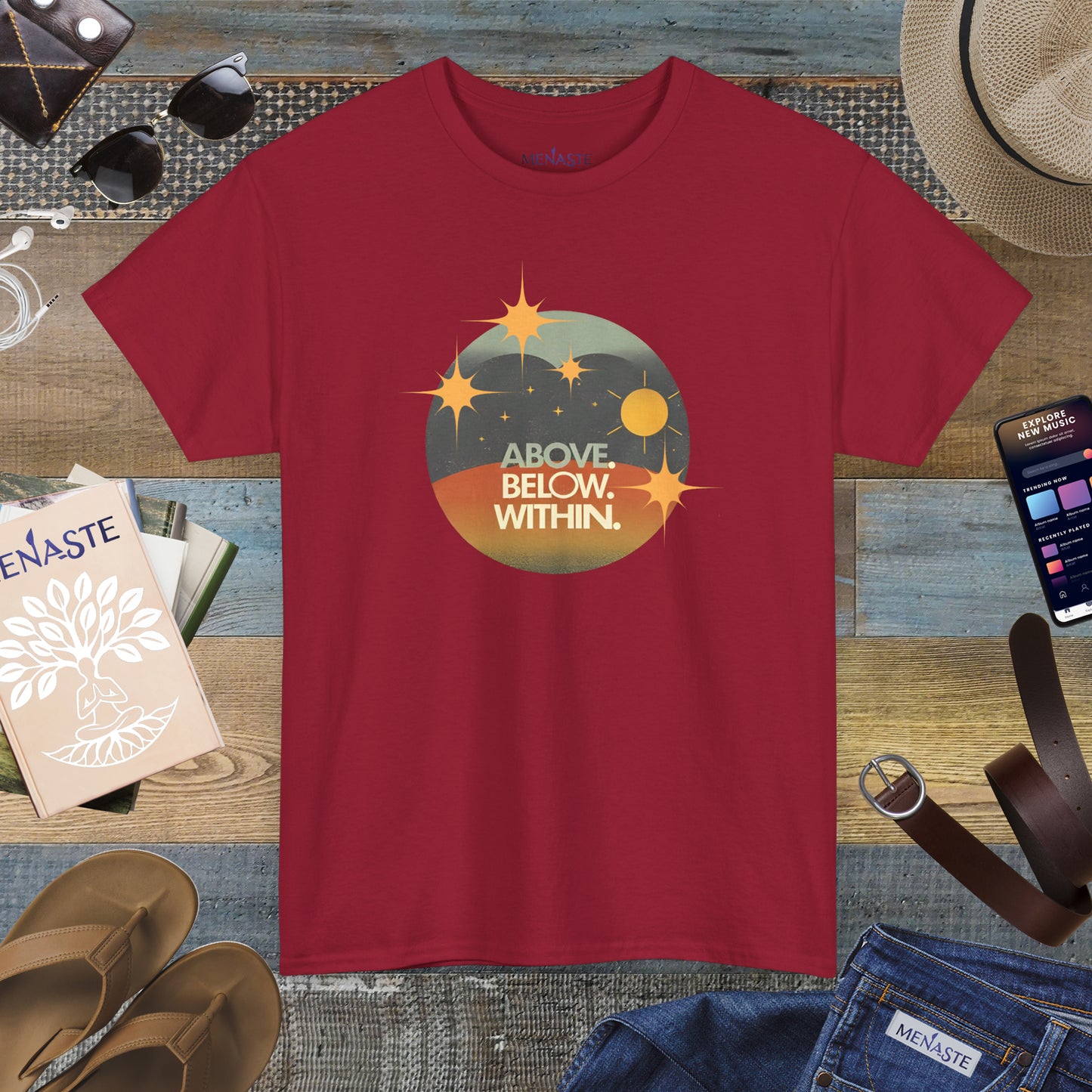 🌄 “Above. Below. Within.” — Menaste Presence Tee