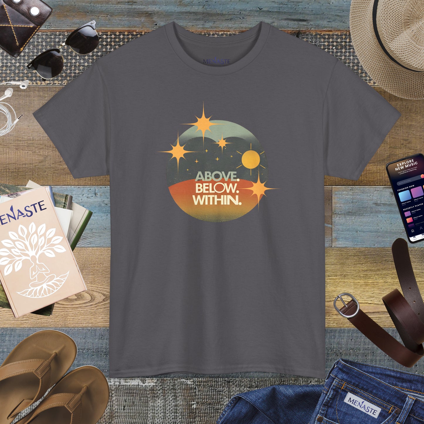 🌄 “Above. Below. Within.” — Menaste Presence Tee