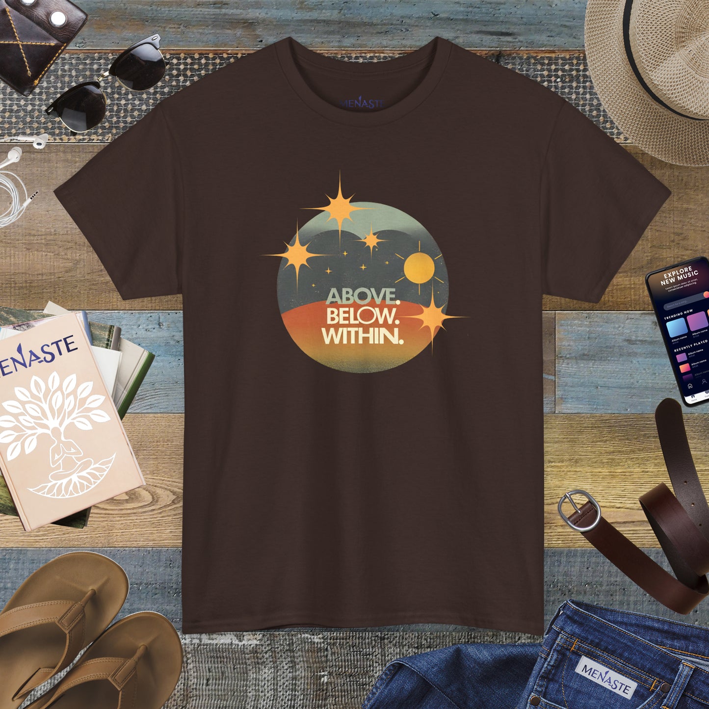 🌄 “Above. Below. Within.” — Menaste Presence Tee