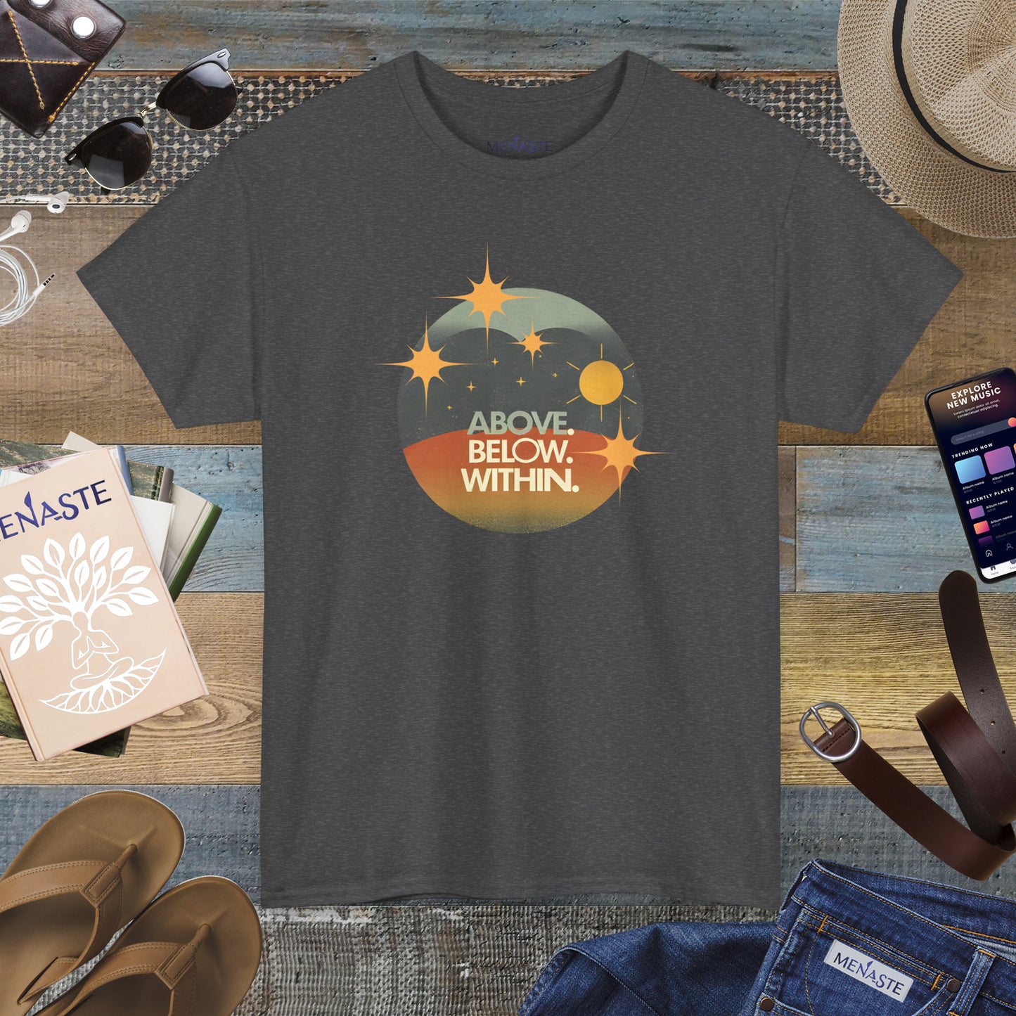 🌄 “Above. Below. Within.” — Menaste Presence Tee