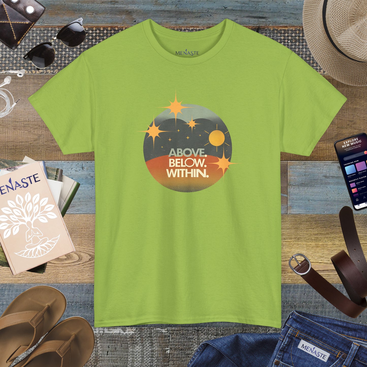 🌄 “Above. Below. Within.” — Menaste Presence Tee