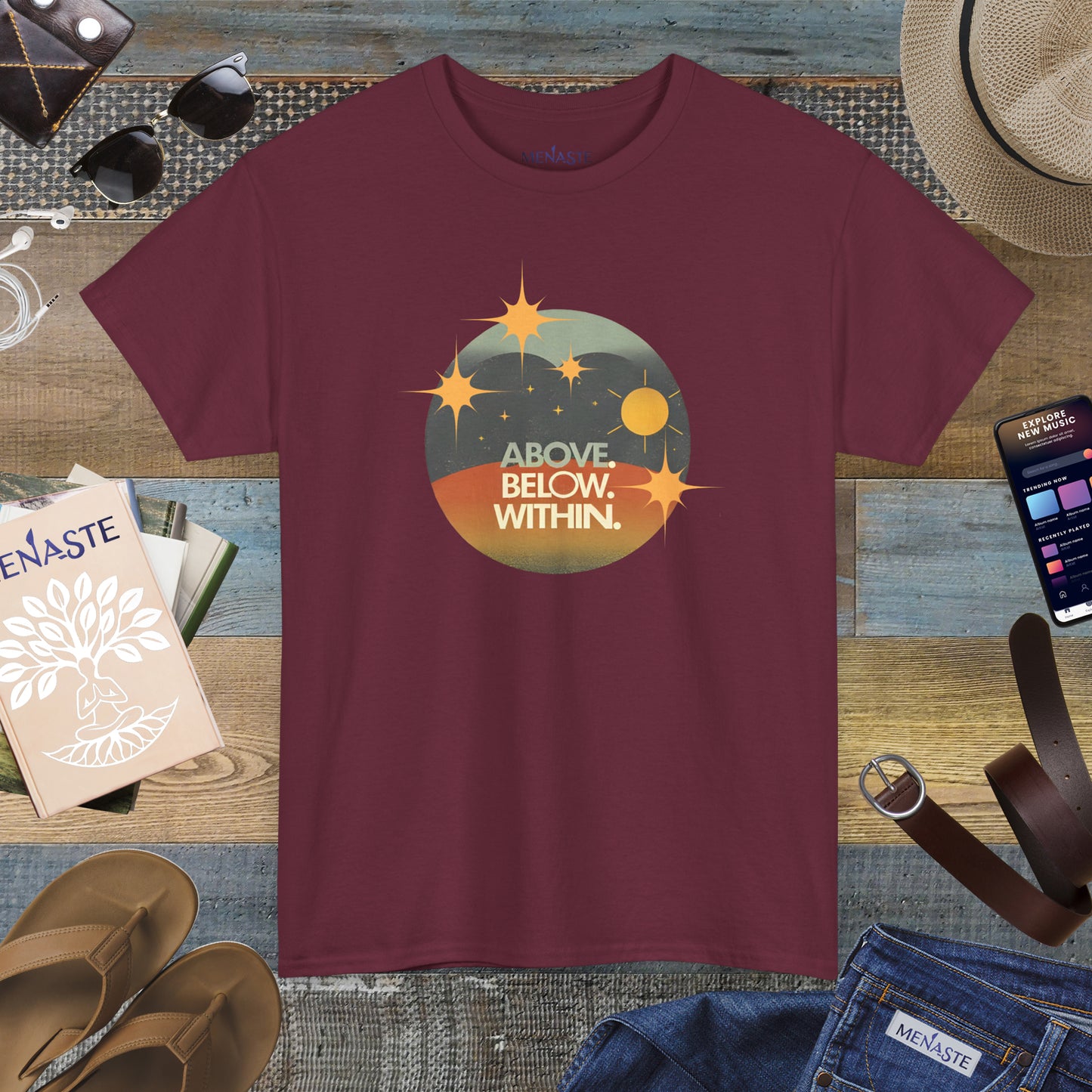 🌄 “Above. Below. Within.” — Menaste Presence Tee