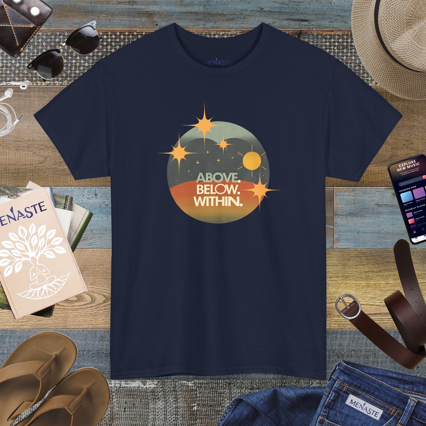 🌄 “Above. Below. Within.” — Menaste Presence Tee