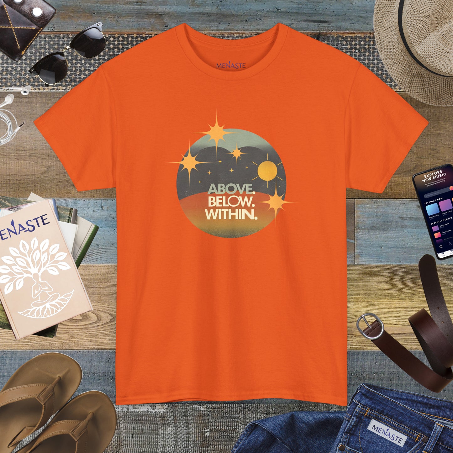 🌄 “Above. Below. Within.” — Menaste Presence Tee