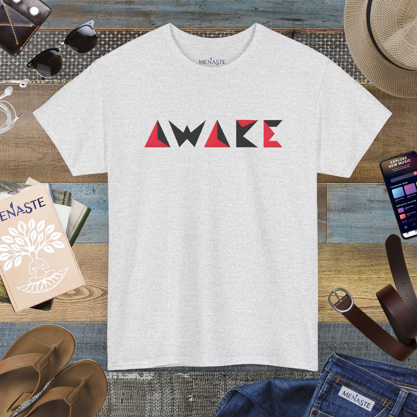 🌙 Menaste "AWAKE" — The Conscious Shift Tee
