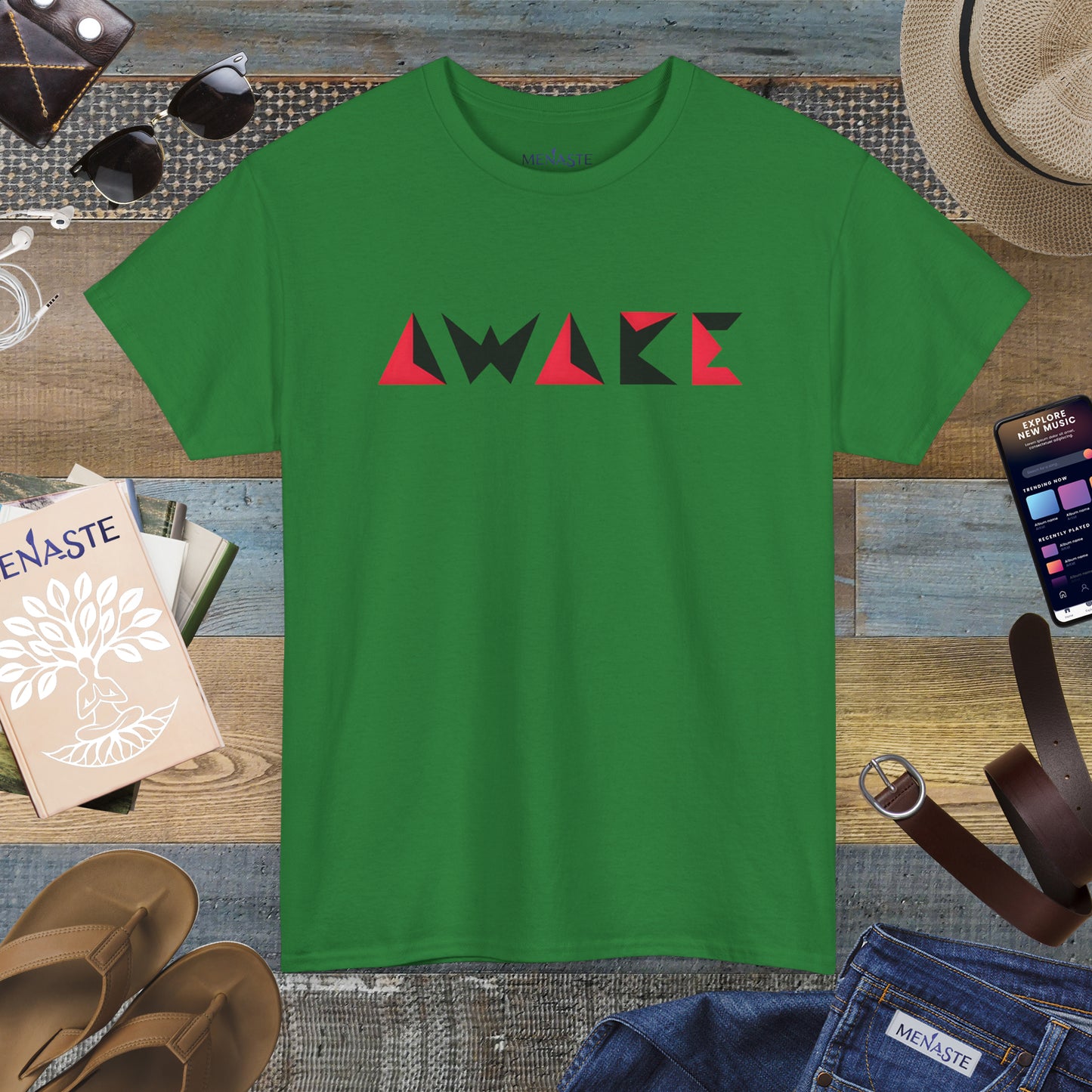 🌙 Menaste "AWAKE" — The Conscious Shift Tee