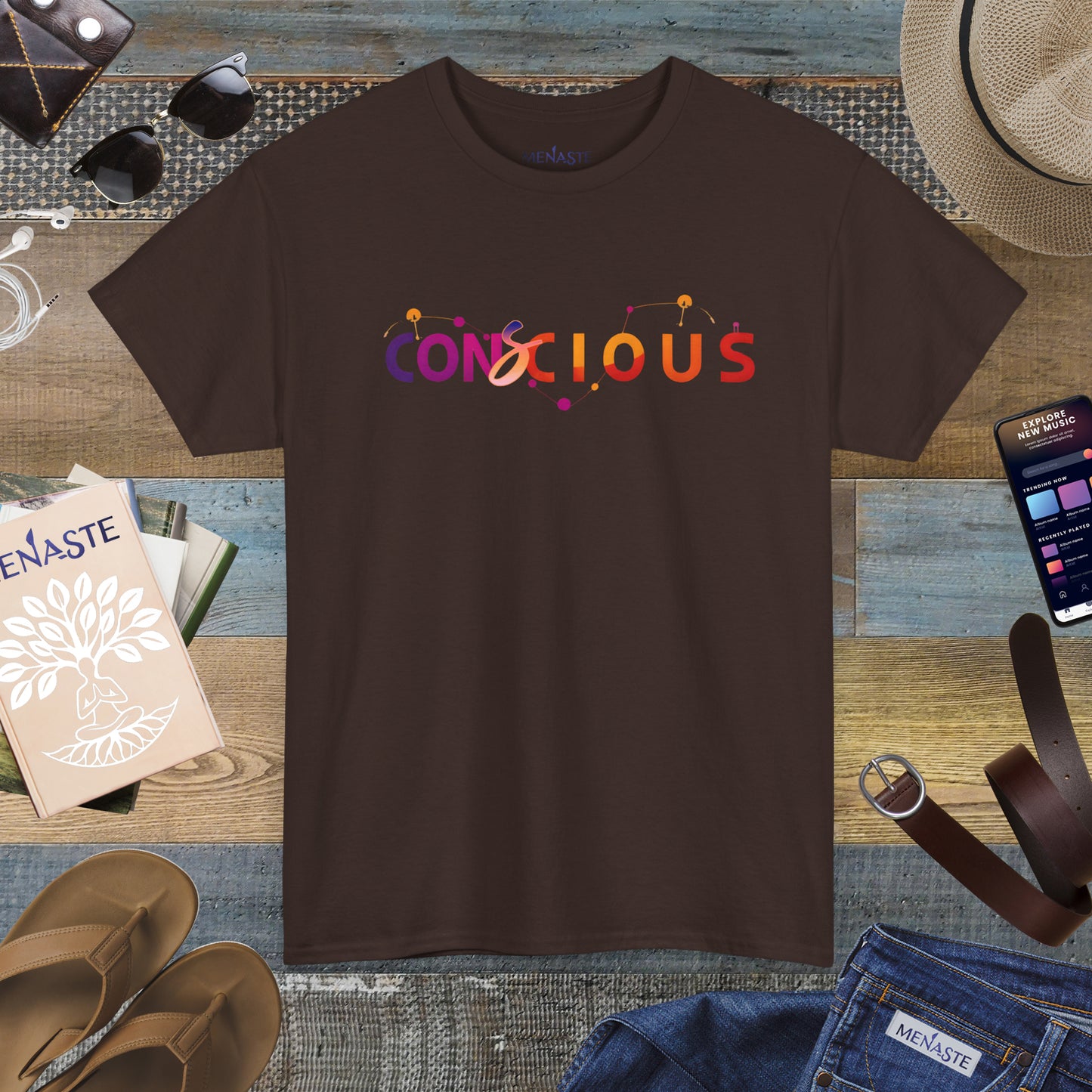 🌙✨ CONSCIOUS — The Presence Menaste T-shirt