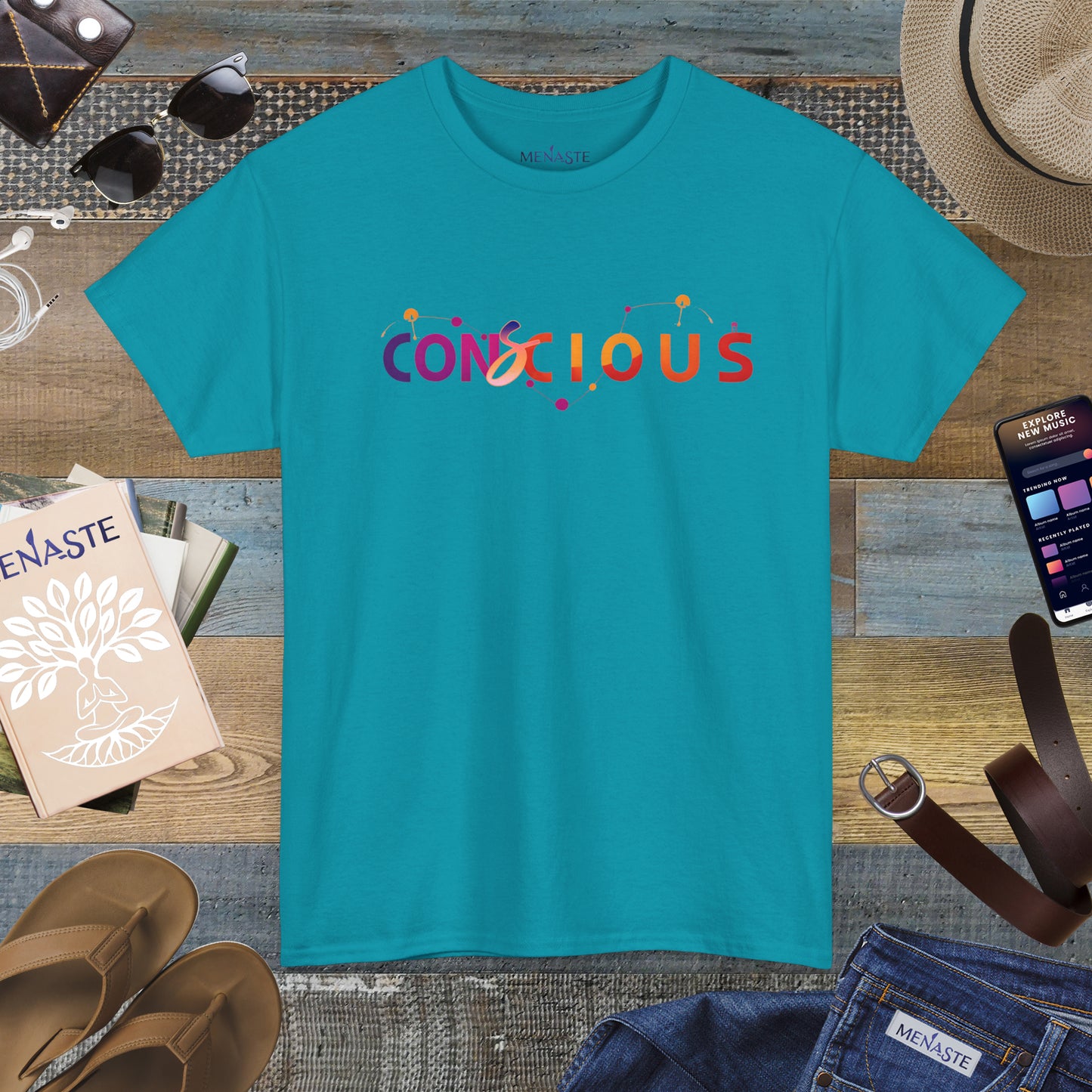 🌙✨ CONSCIOUS — The Presence Menaste T-shirt