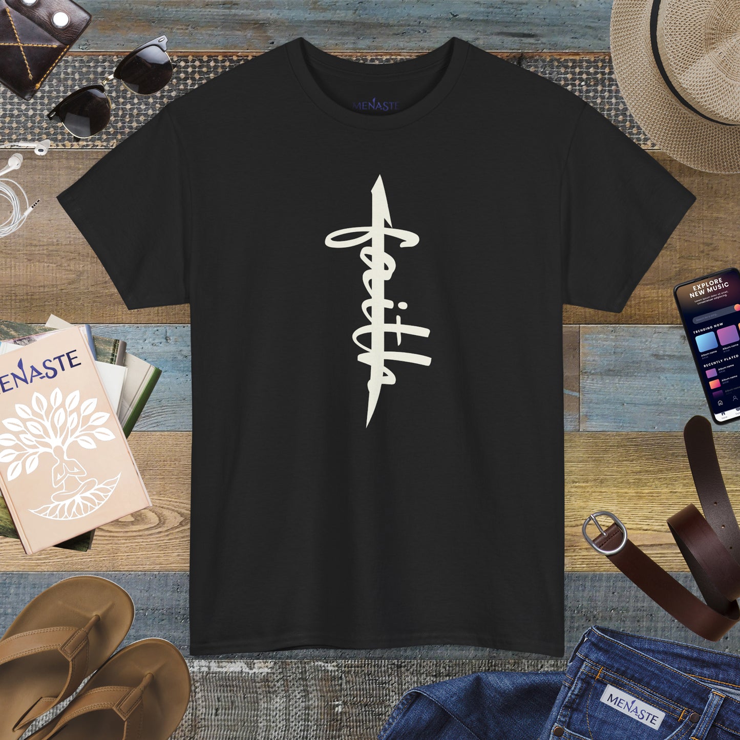 ALIF — stand in "FAITH” — Menaste Sacred T-Shirt