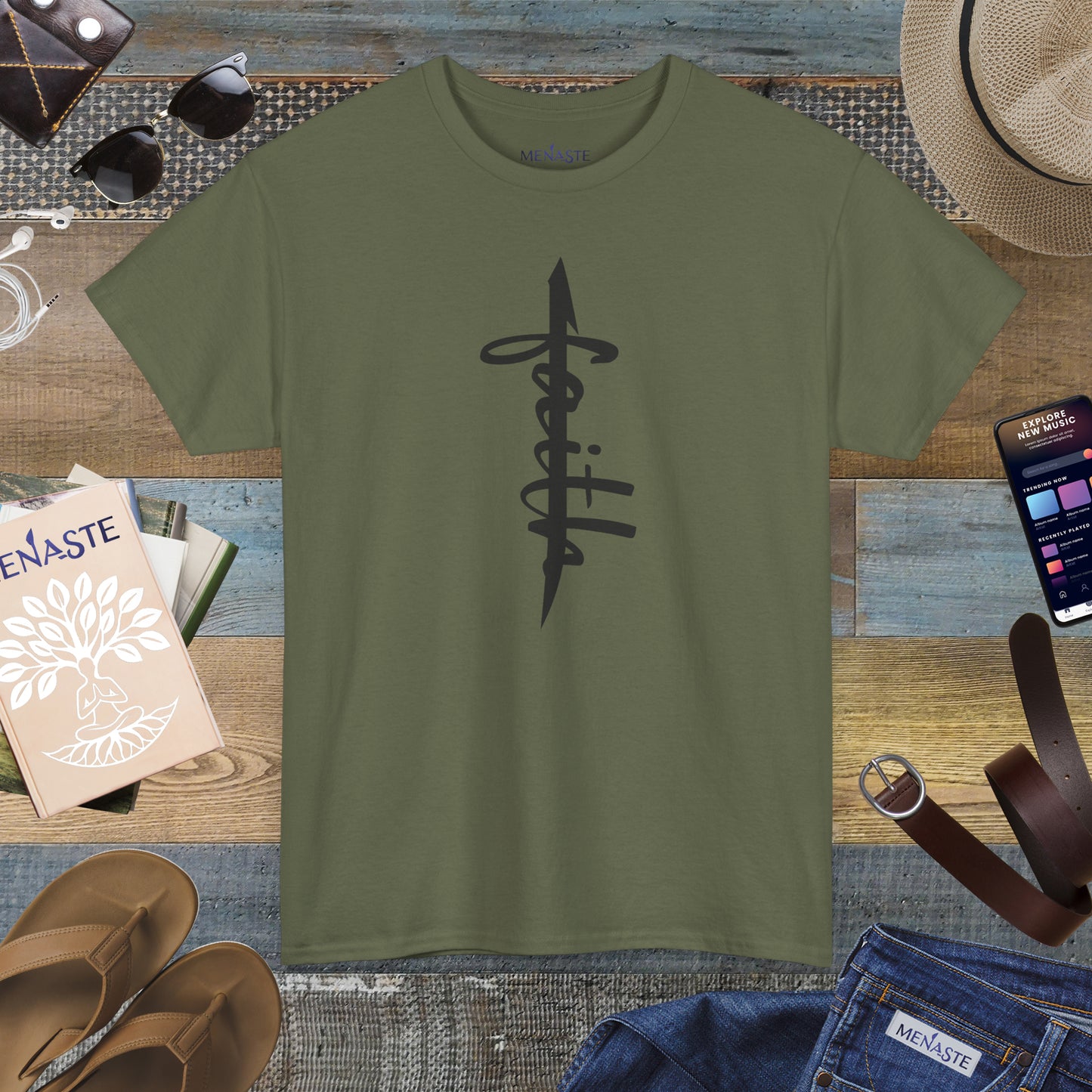 ALIF — stand in "FAITH” — Menaste Sacred T-Shirt