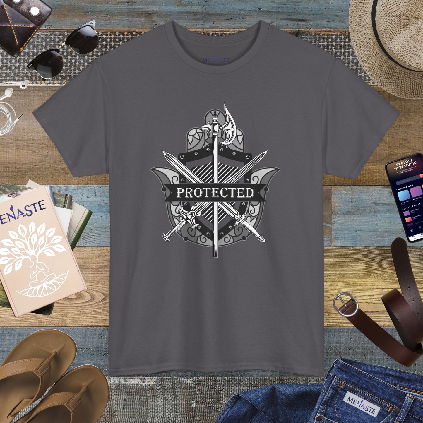 🛡️✋ PROTECTED — The Warrior’s Hamsa Shield Tee (Menaste Edition)