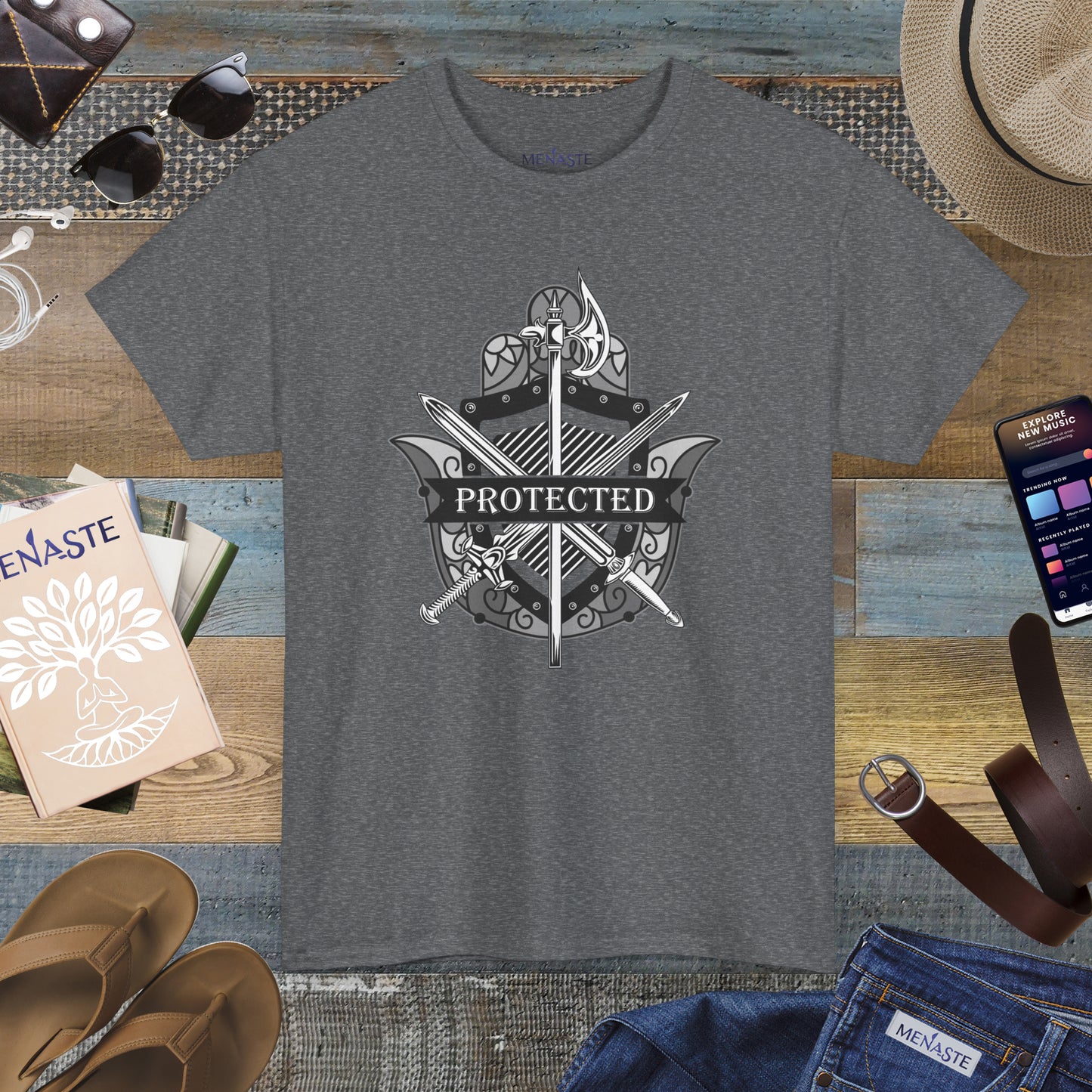 🛡️✋ PROTECTED — The Warrior’s Hamsa Shield Tee (Menaste Edition)