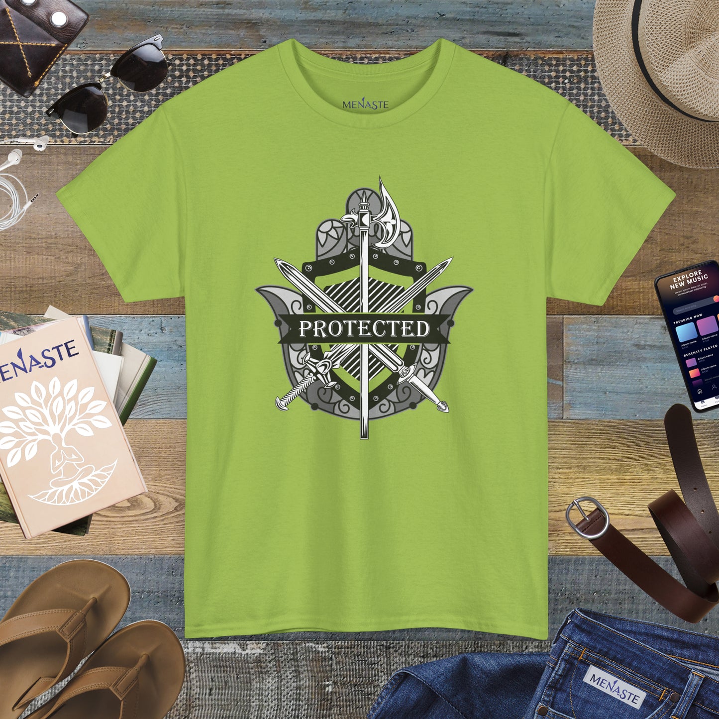 🛡️✋ PROTECTED — The Warrior’s Hamsa Shield Tee (Menaste Edition)