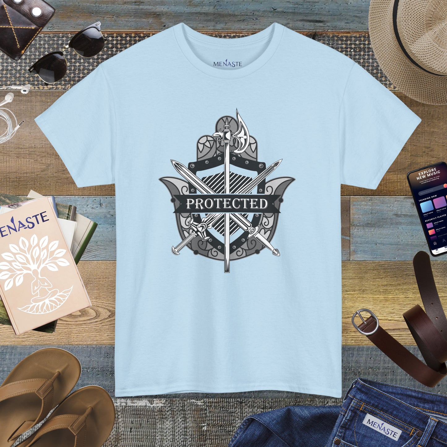 🛡️✋ PROTECTED — The Warrior’s Hamsa Shield Tee (Menaste Edition)