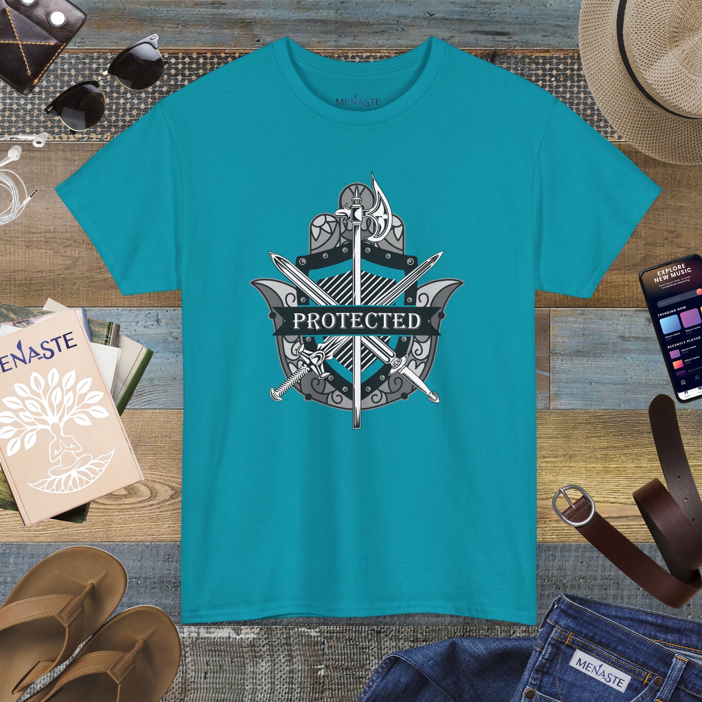 🛡️✋ PROTECTED — The Warrior’s Hamsa Shield Tee (Menaste Edition)