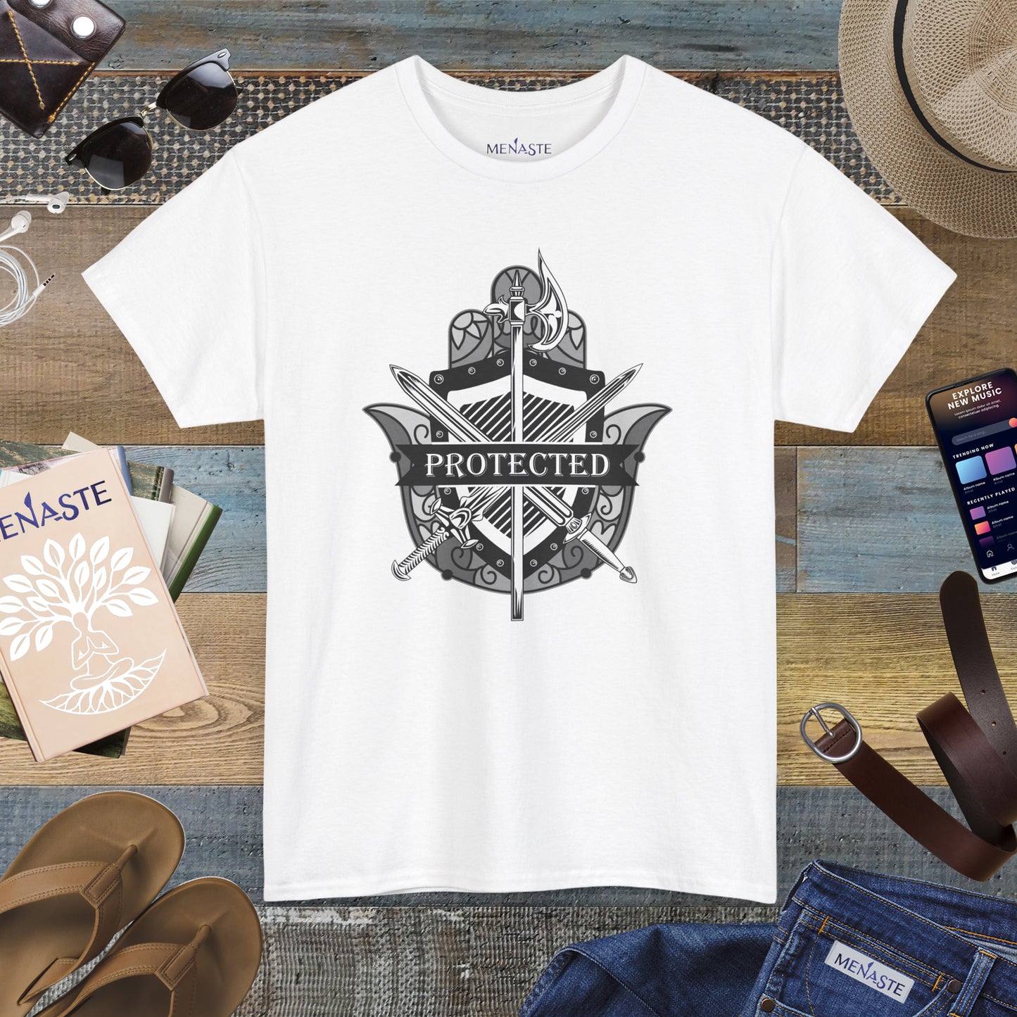 🛡️✋ PROTECTED — The Warrior’s Hamsa Shield Tee (Menaste Edition)