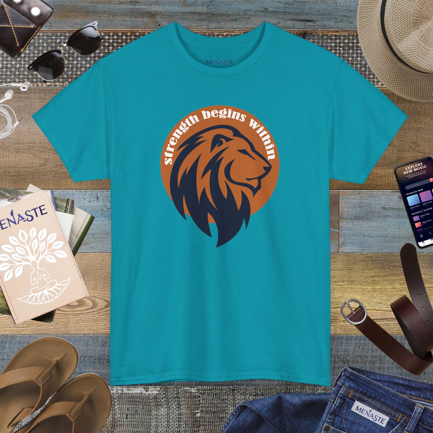 🔥🦁 “Strength Begins Within” — Menaste Lion Sigil Tee