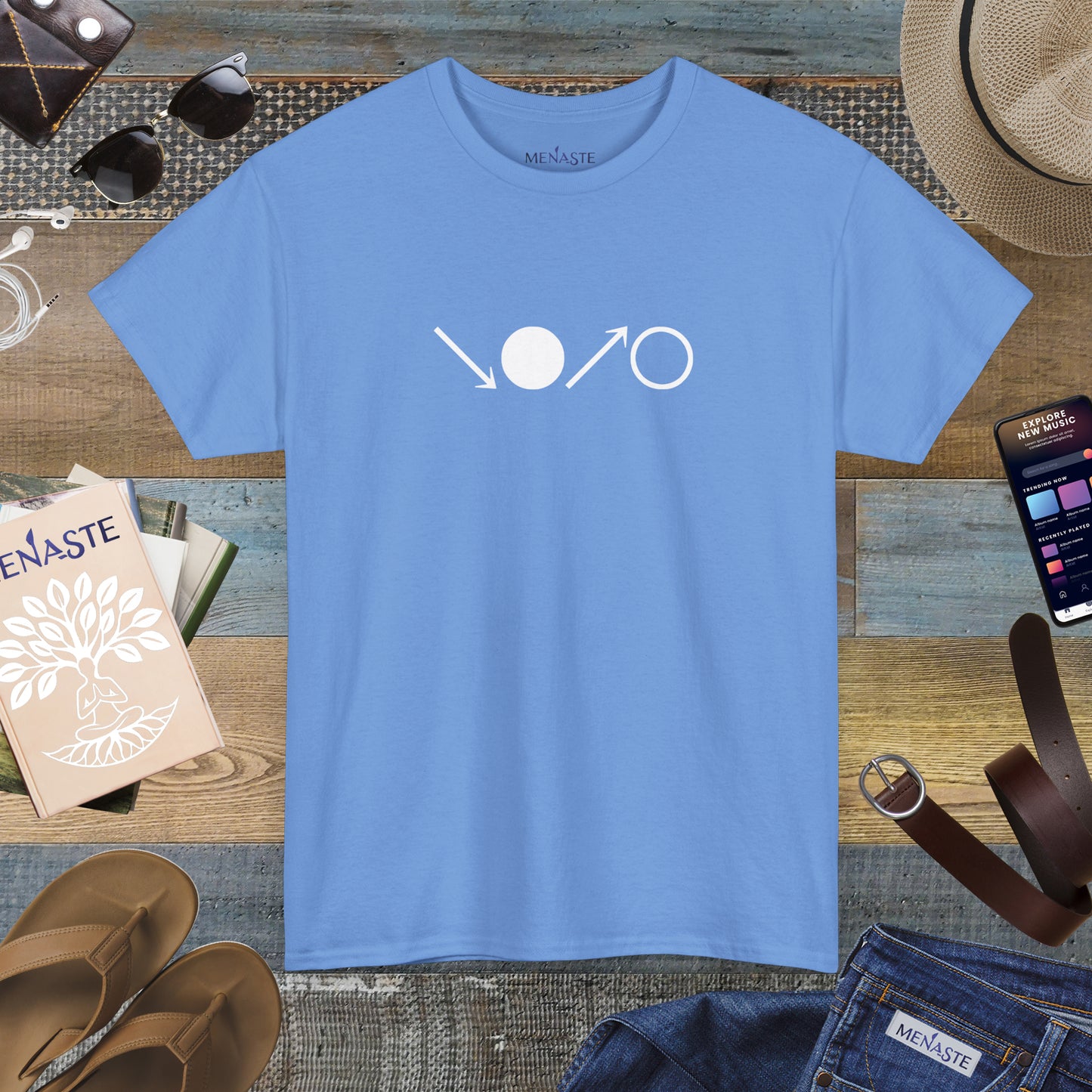 ↘•↗○ The Breath Cycle — Menaste™ Presence T-Shirt