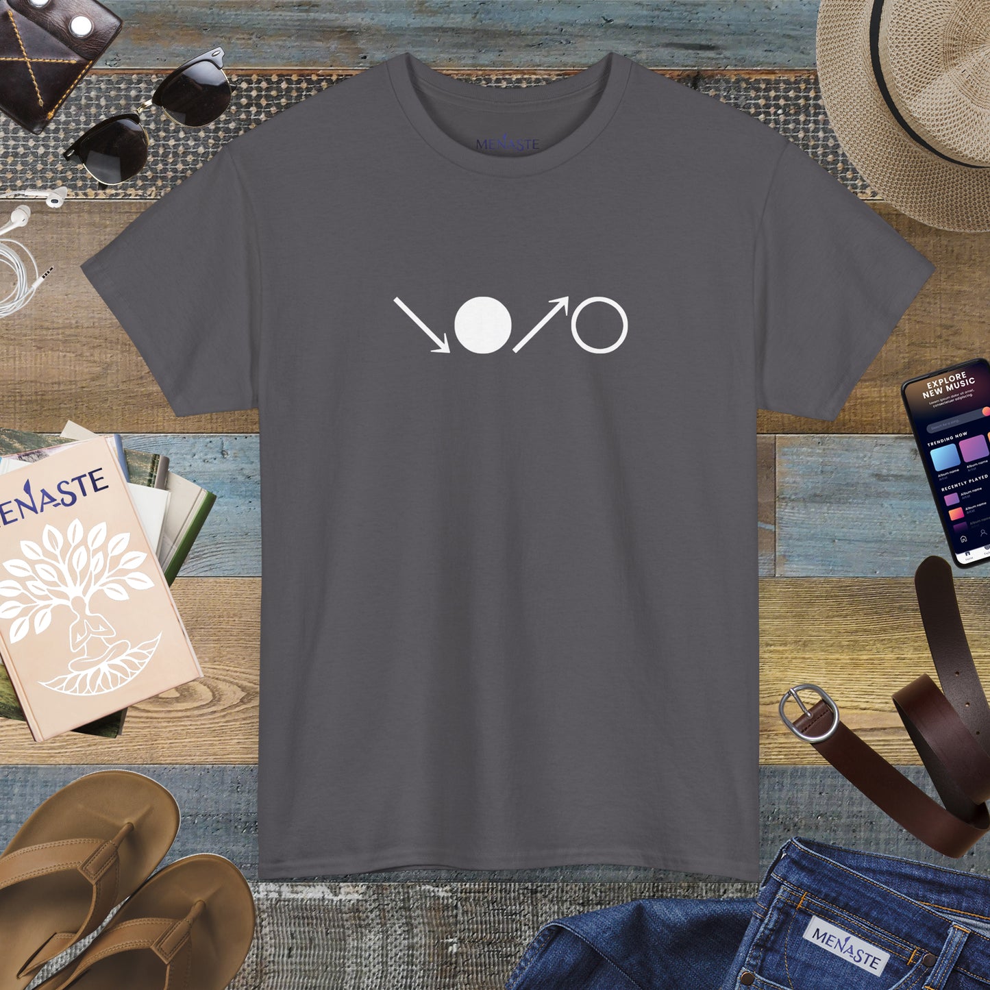 ↘•↗○ The Breath Cycle — Menaste™ Presence T-Shirt