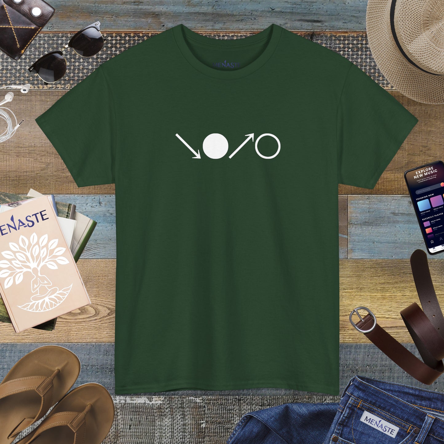 ↘•↗○ The Breath Cycle — Menaste™ Presence T-Shirt