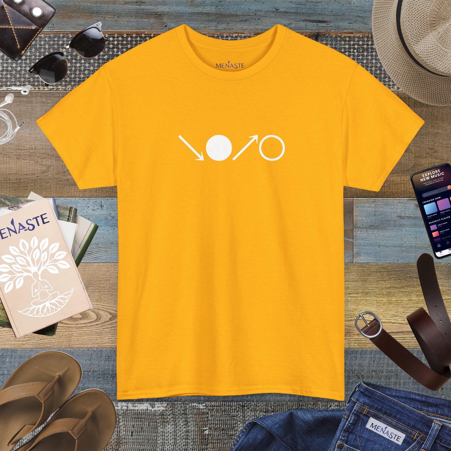 ↘•↗○ The Breath Cycle — Menaste™ Presence T-Shirt